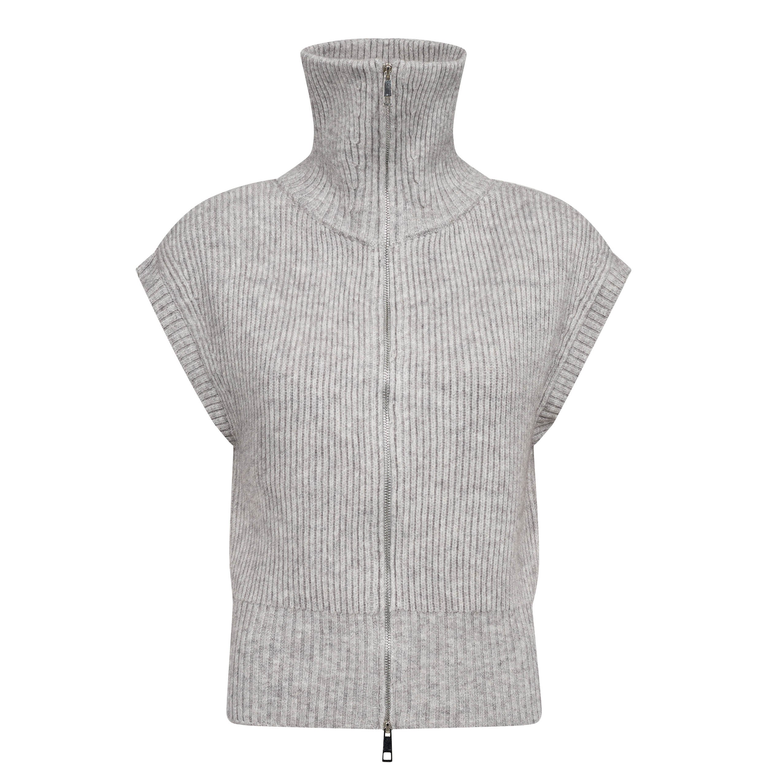 CO'COUTURE ROW ZIP KNIT VEST