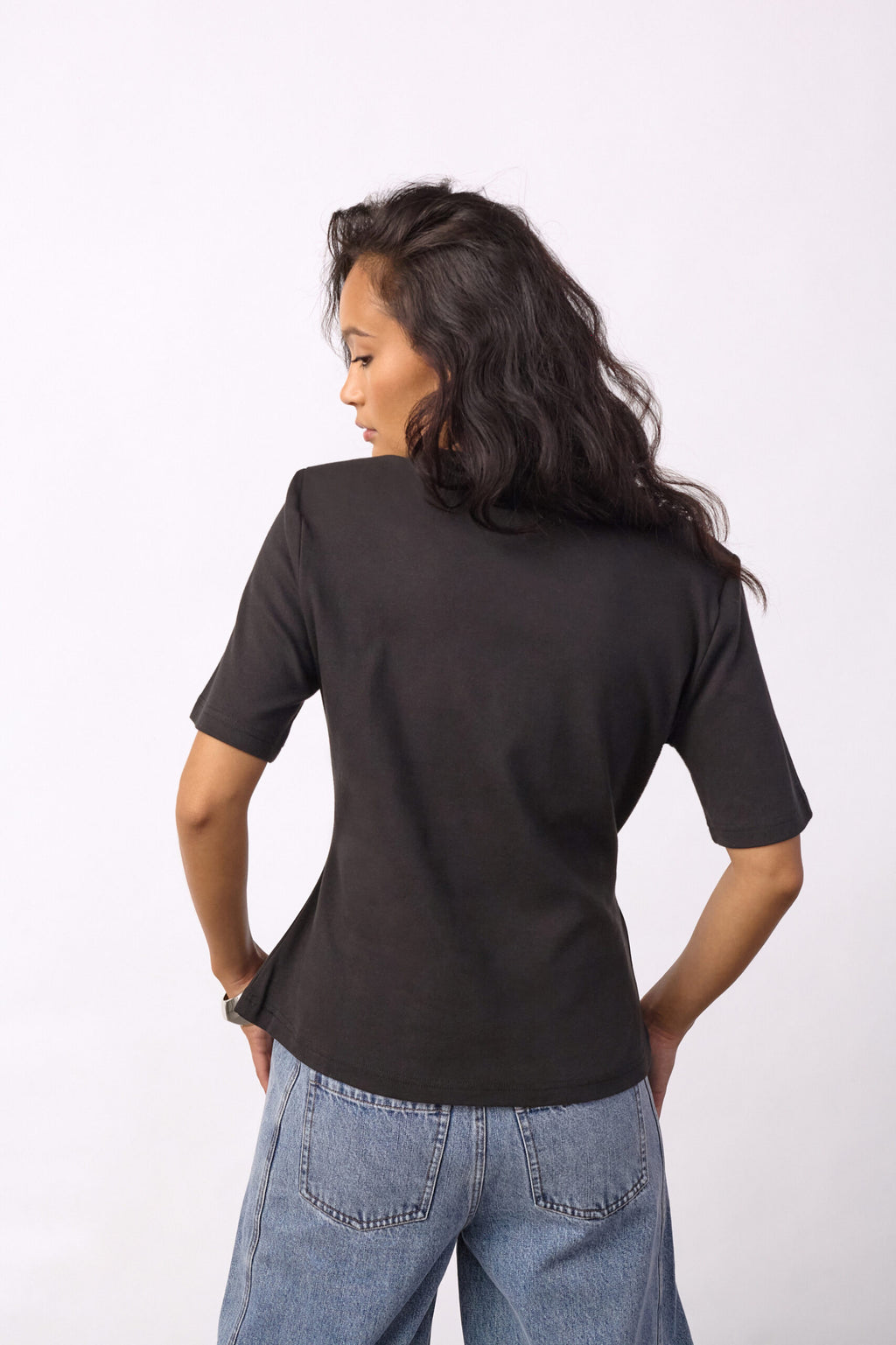 CO'COUTURE ORIANE PLEAT TIE TEE