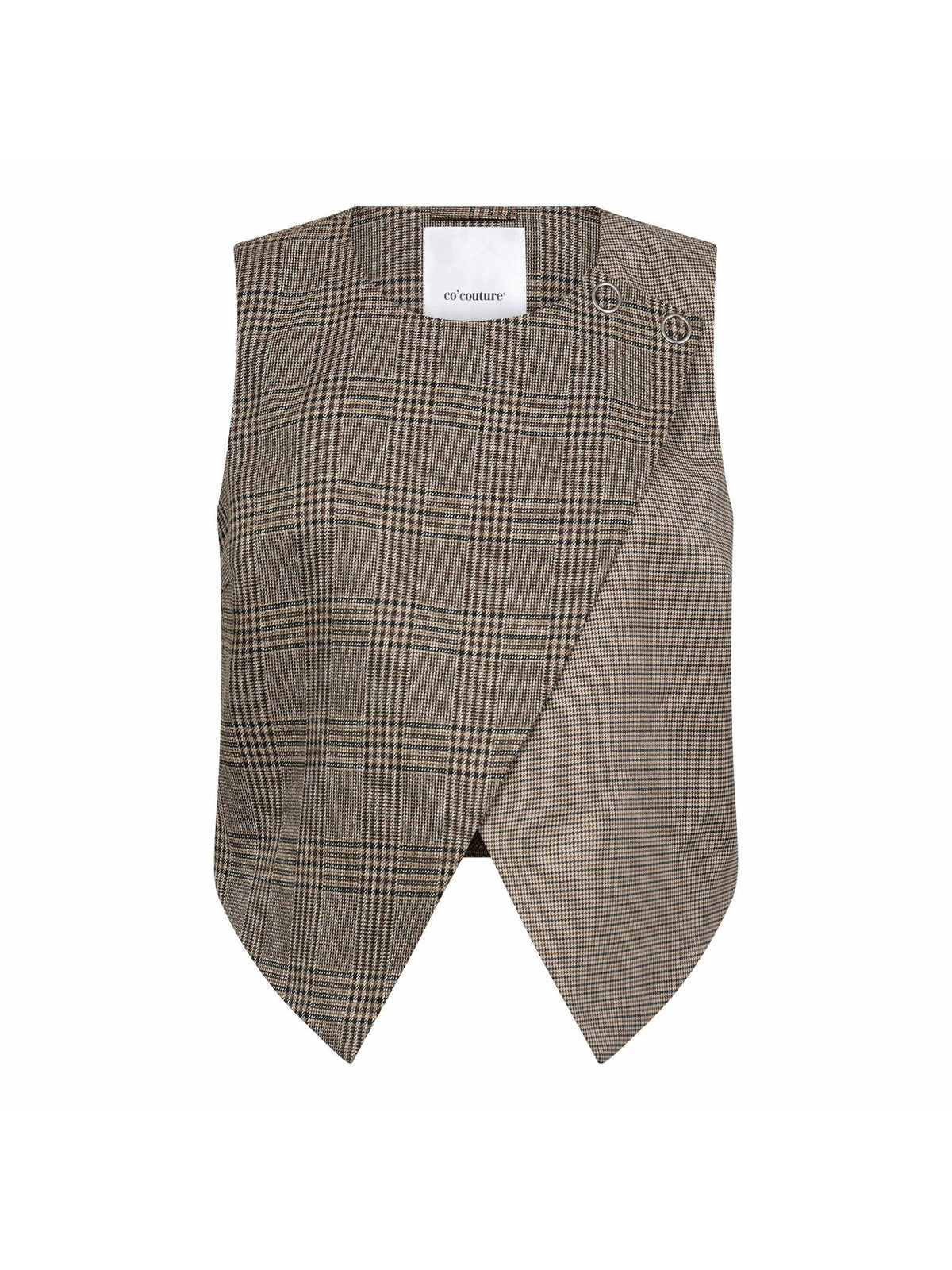 CO'COUTURE VEYA CHECK WRAP VEST