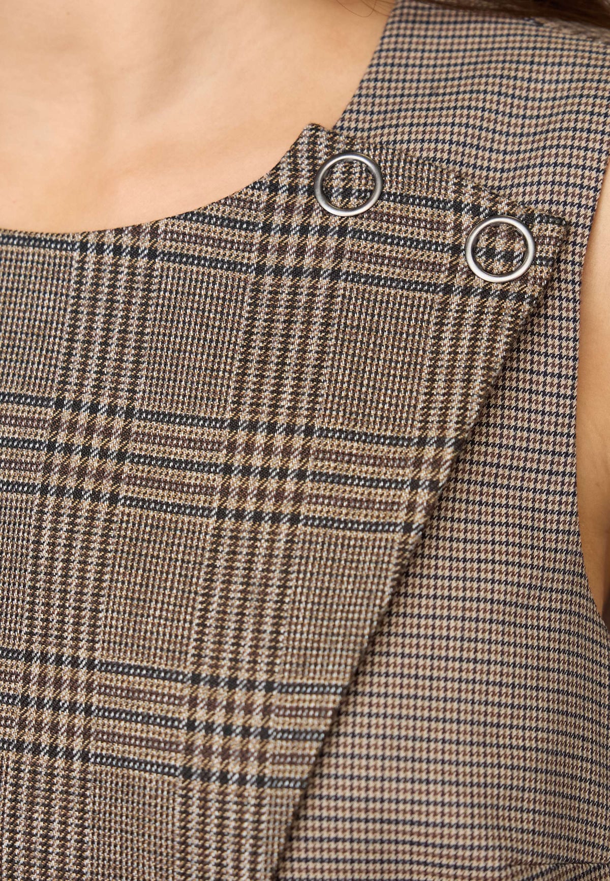 CO'COUTURE VEYA CHECK WRAP VEST