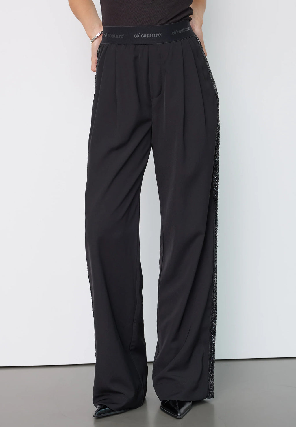 CO'COUTURE AMINA LOGO SEQUIN PANT