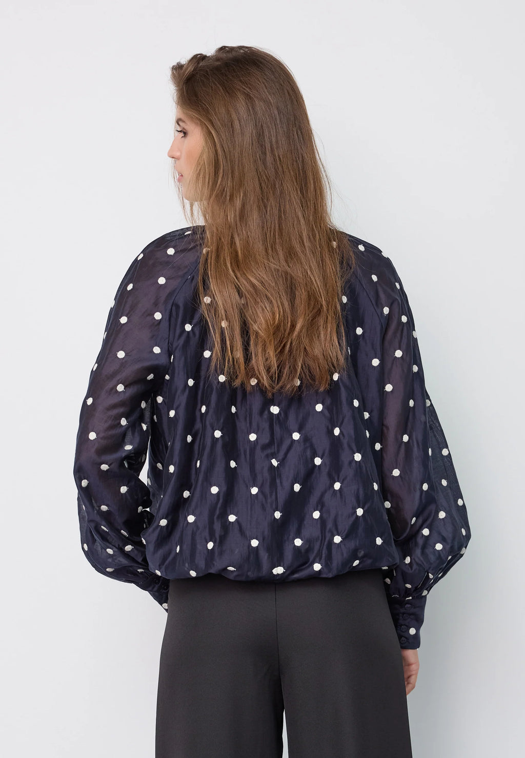CO'COUTURE DITA DOT BALLOON BLOUSE