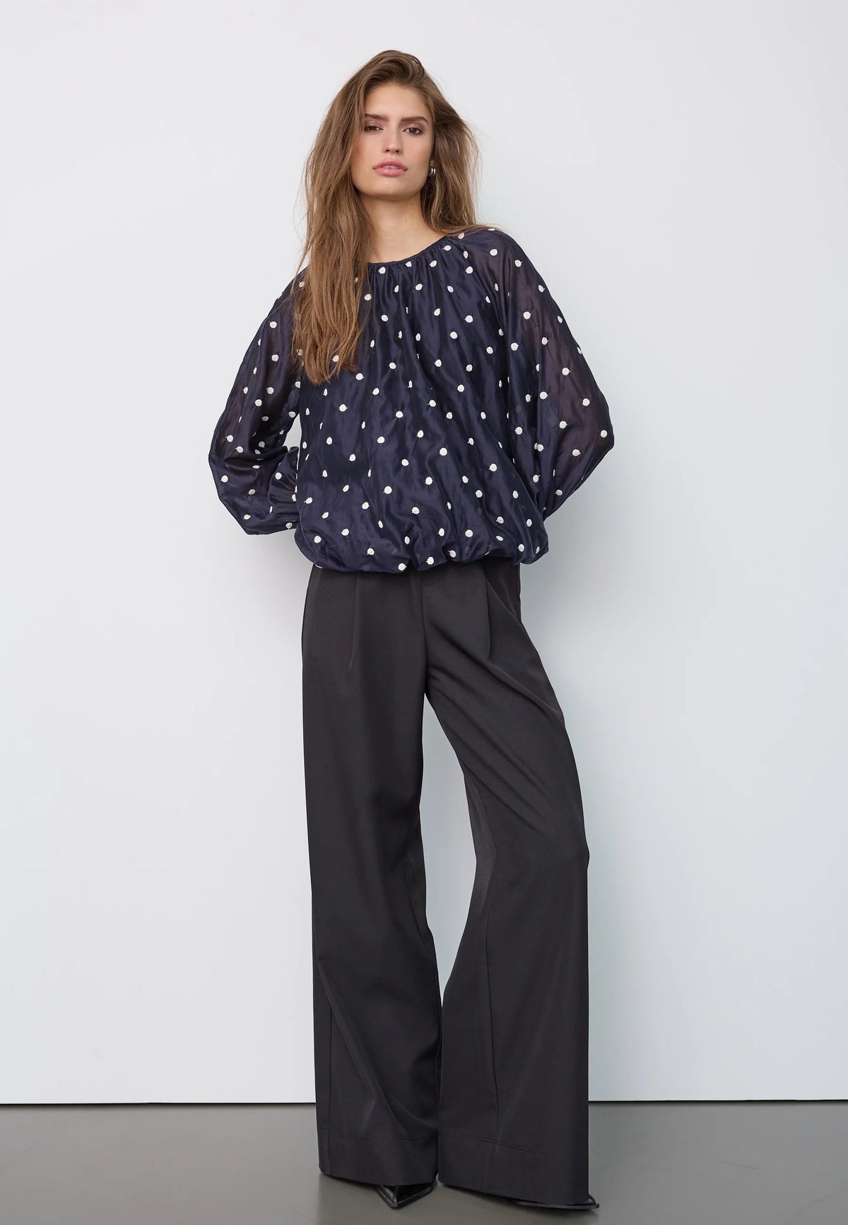 CO'COUTURE DITA DOT BALLOON BLOUSE