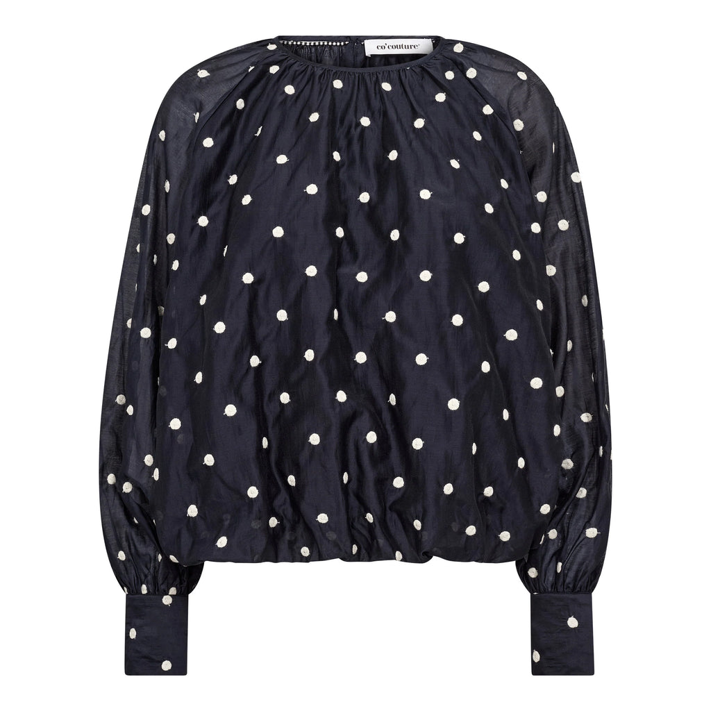 CO'COUTURE DITA DOT BALLOON BLOUSE