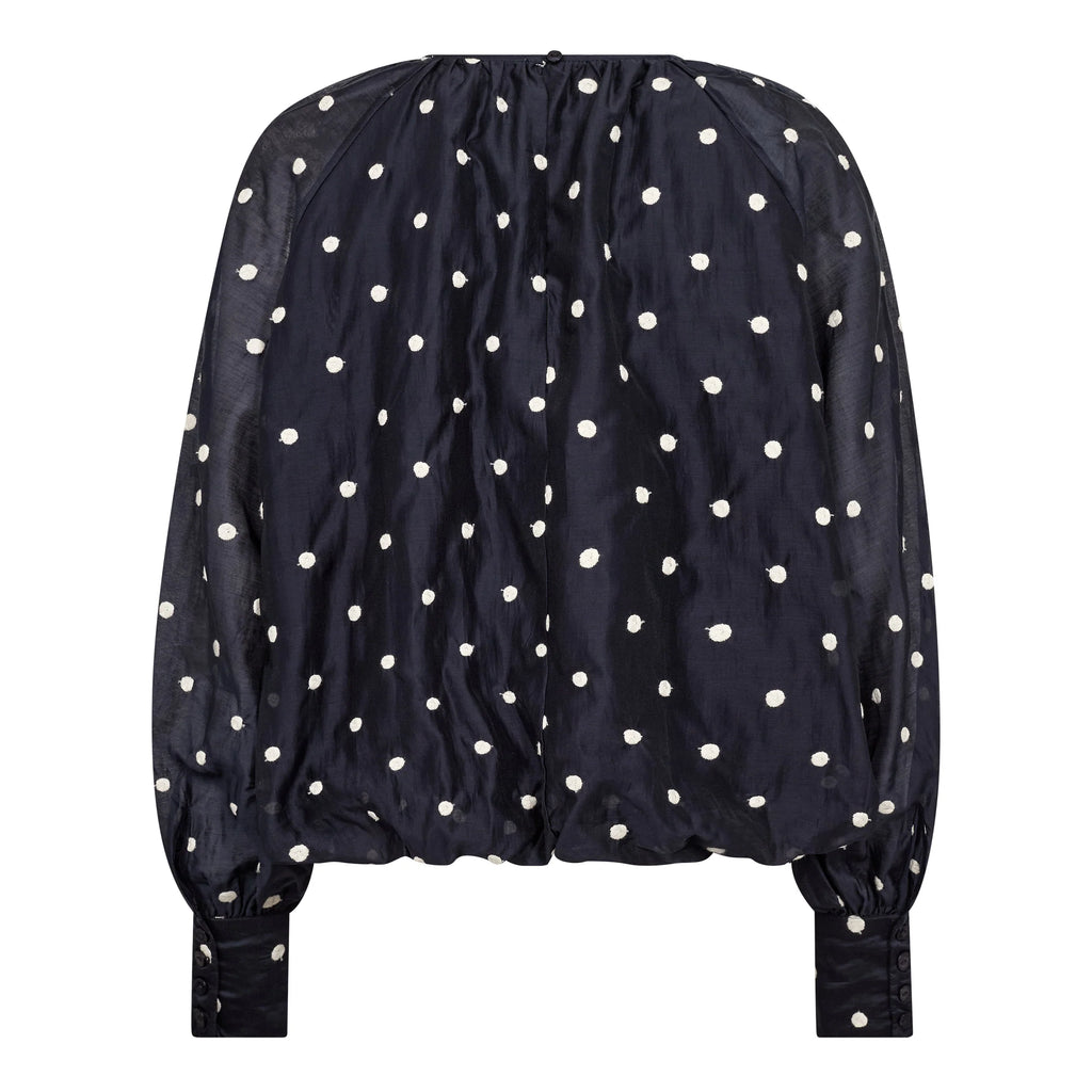 CO'COUTURE DITA DOT BALLOON BLOUSE
