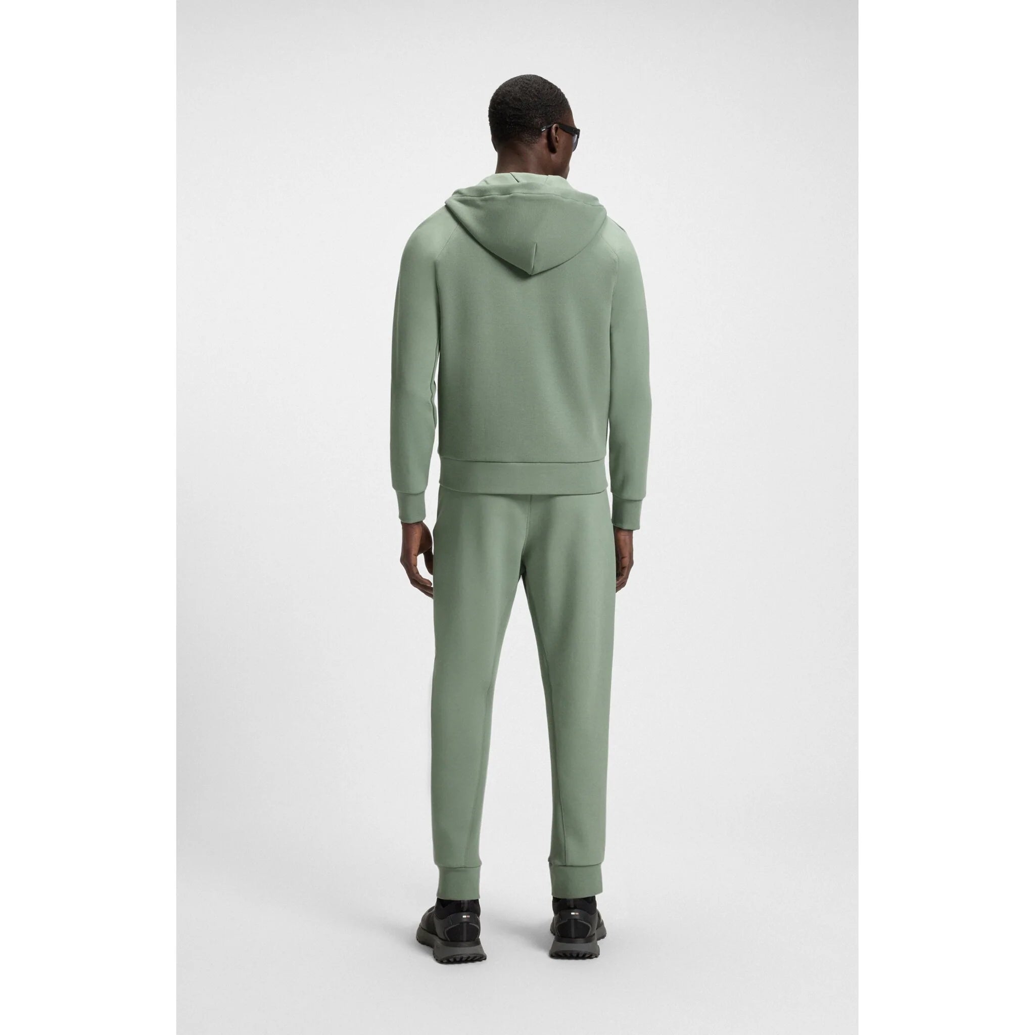 BOSS GREEN SAGGY RIB ZIP HOOD