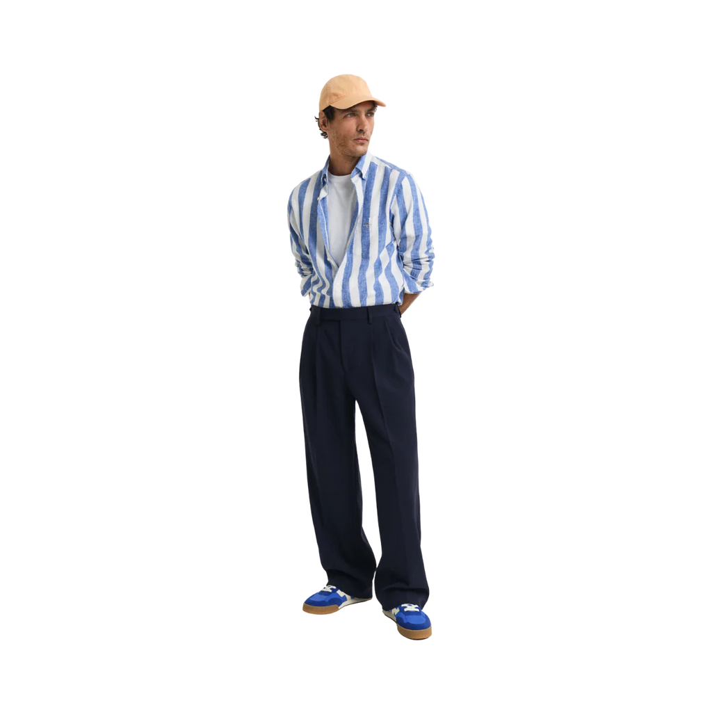 GANT COT/LIN STRIPE SHIRT