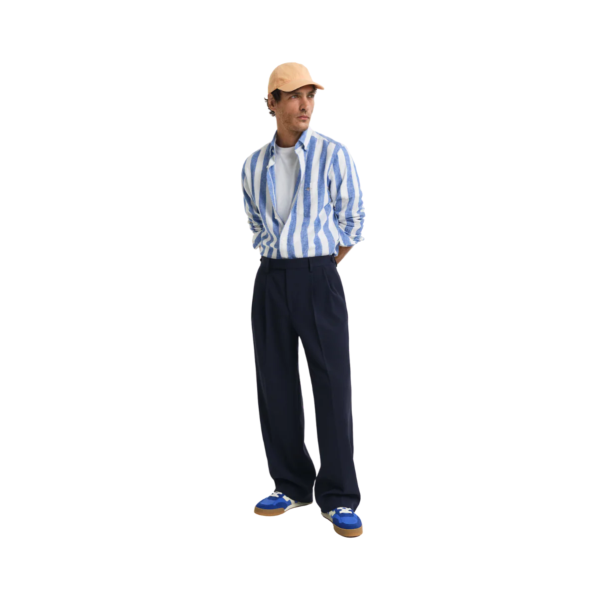 GANT COT/LIN STRIPE SHIRT