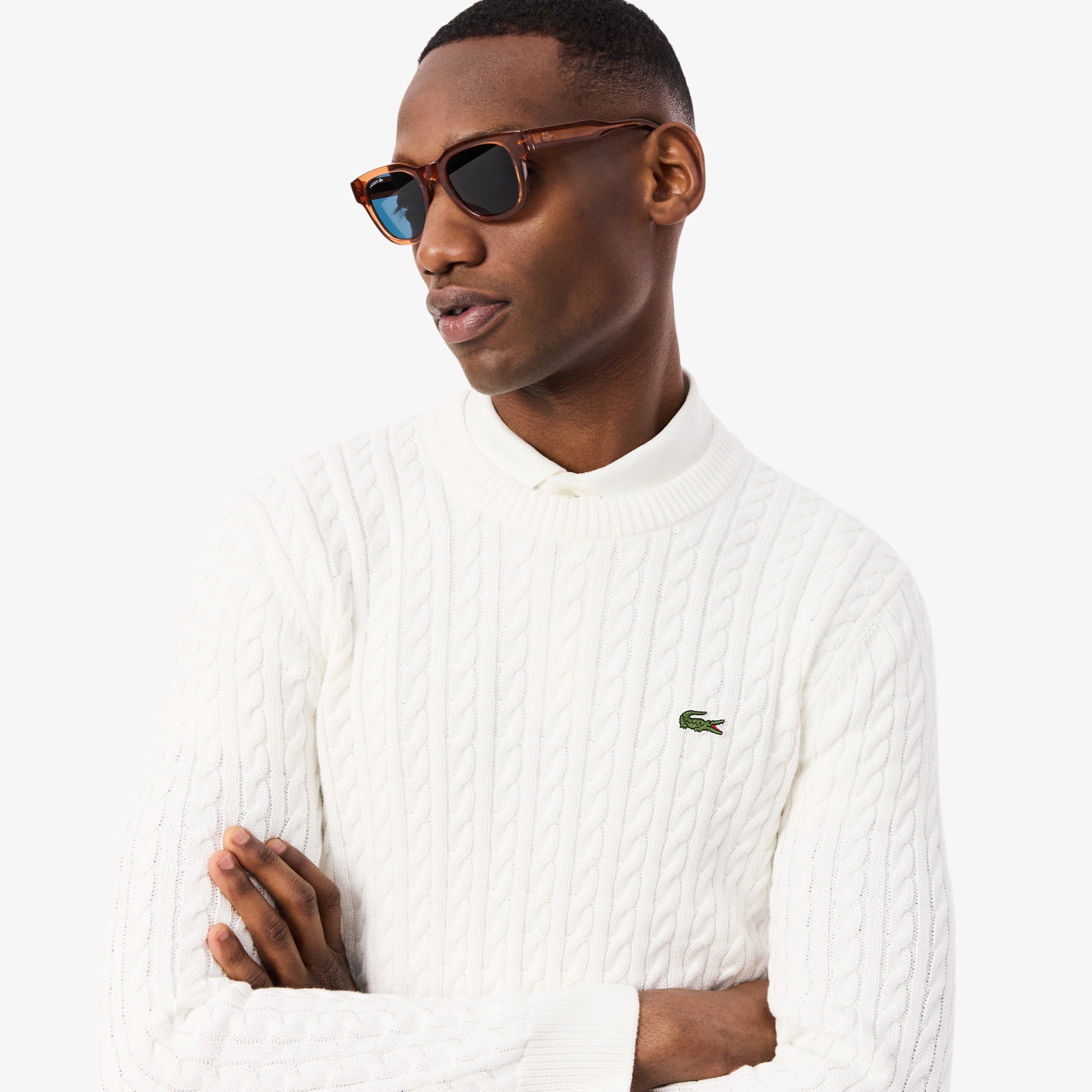LACOSTE CABLE KNIT