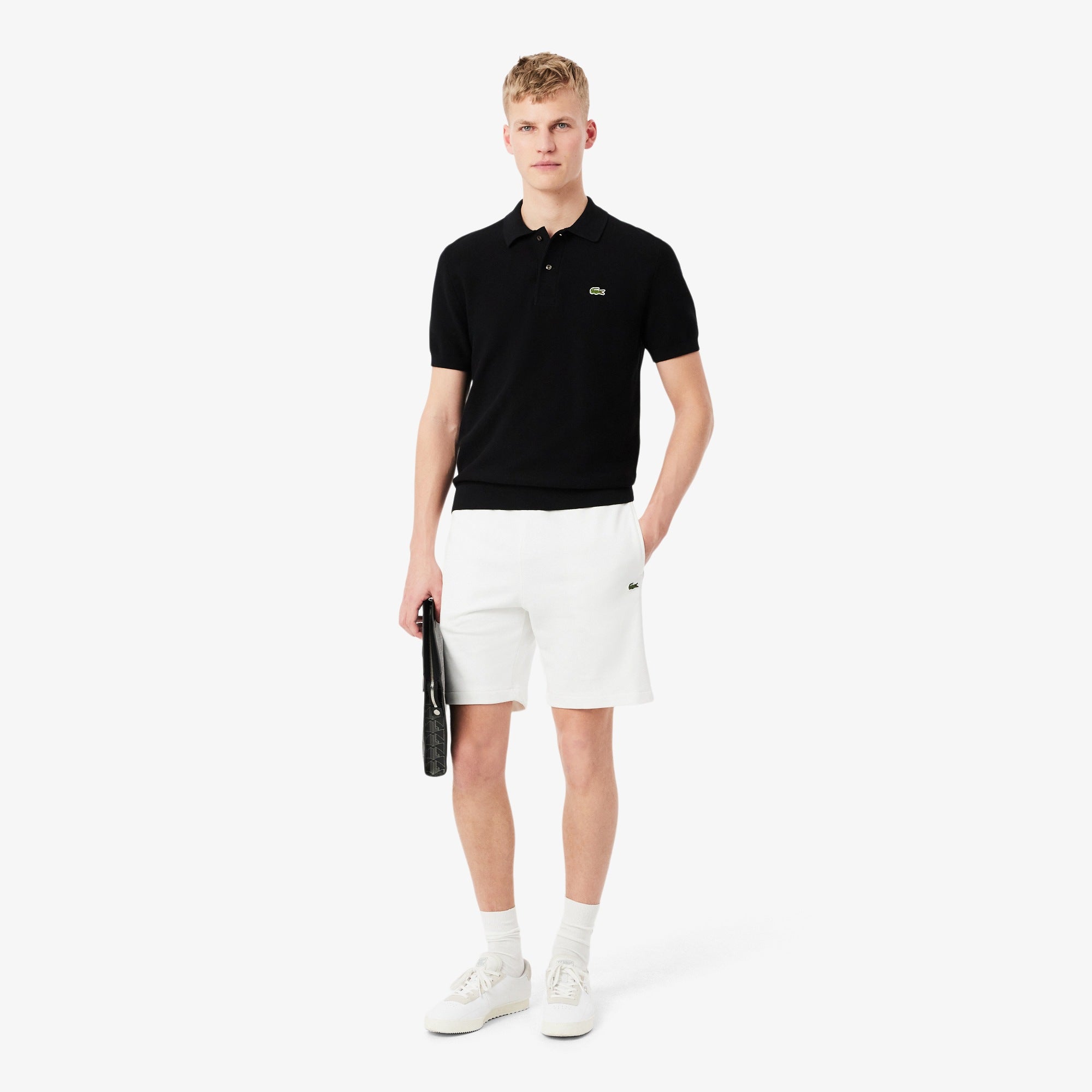 LACOSTE LOGO STRIPE SHORTS