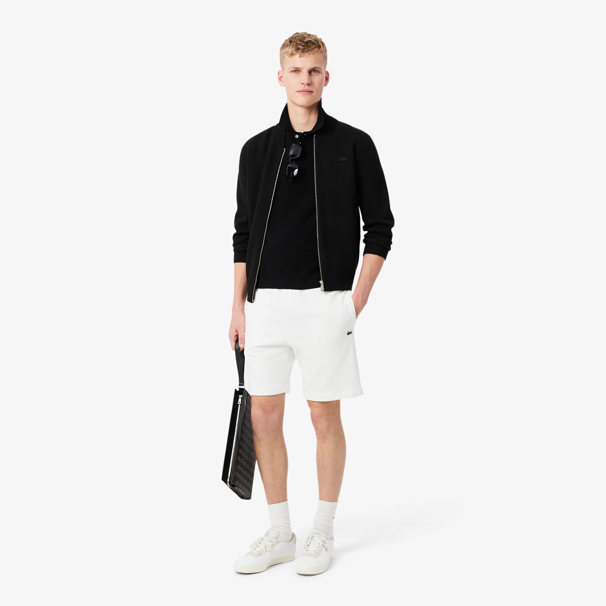 LACOSTE LOGO STRIPE SHORTS