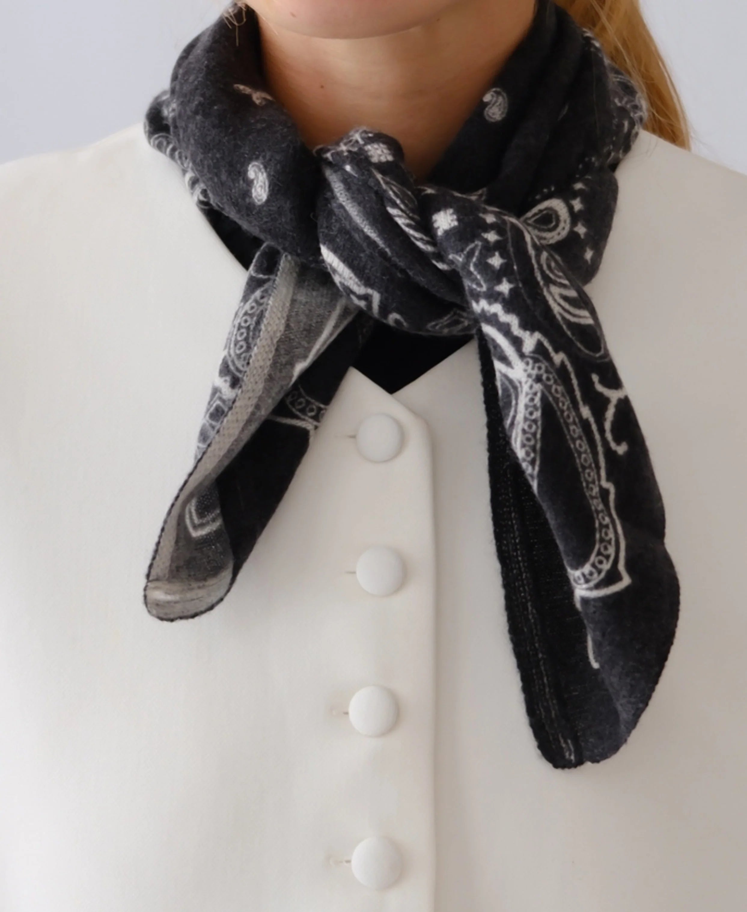LESCARF CHASMERE PAISLEY SCARF 65CM