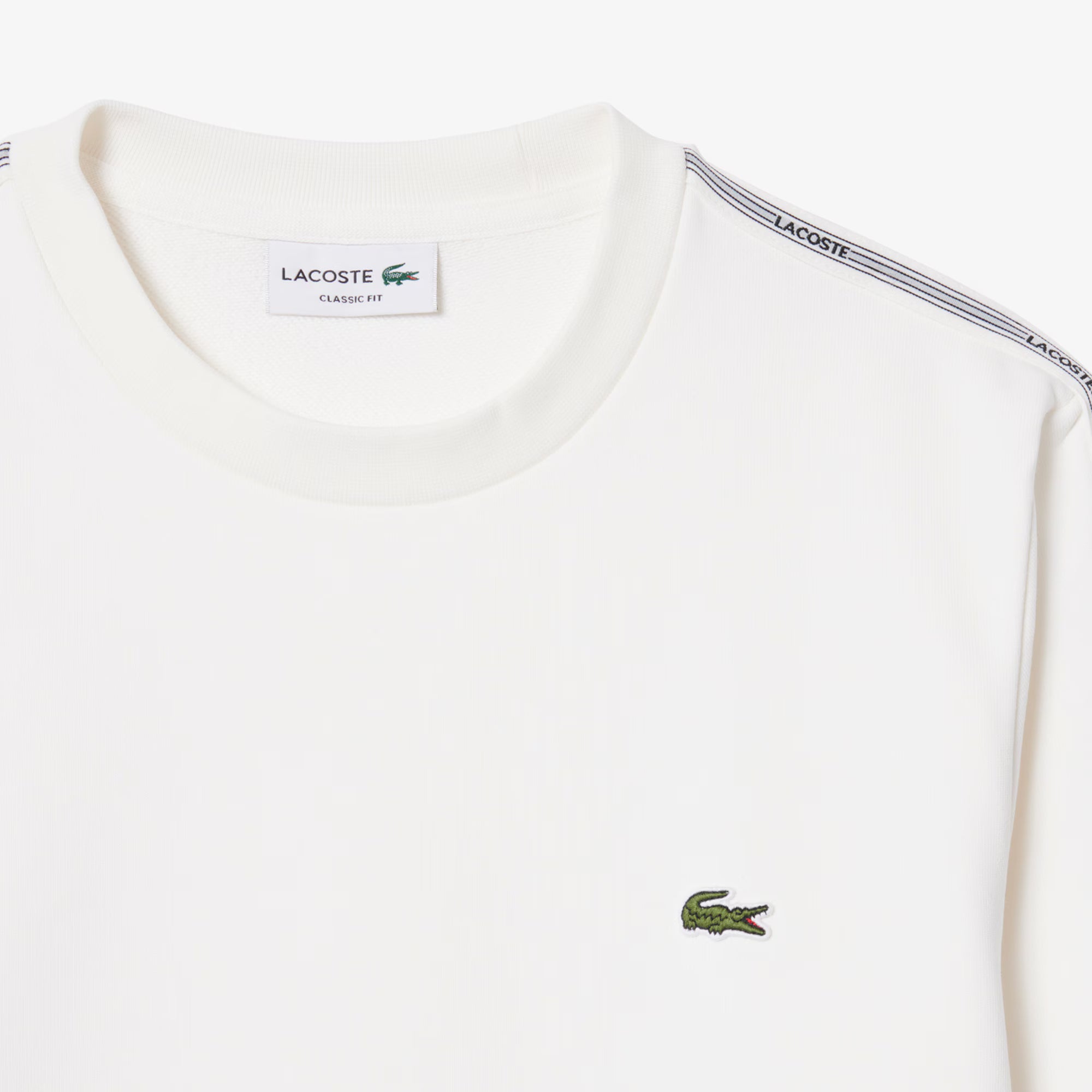 LACOSTE STRIPE BAND SWEATSHIRT