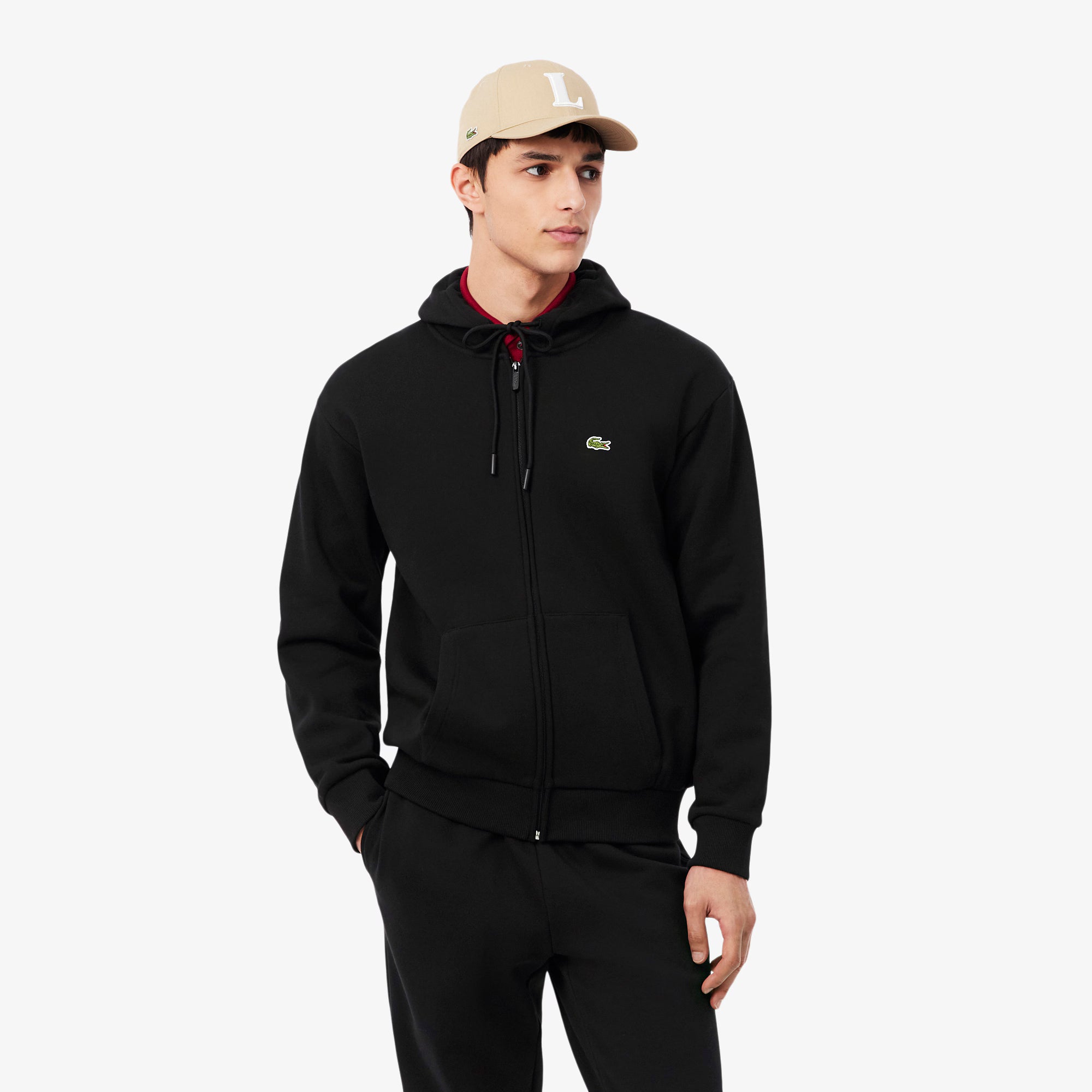 LACOSTE ZIP-HOOD SWEAT