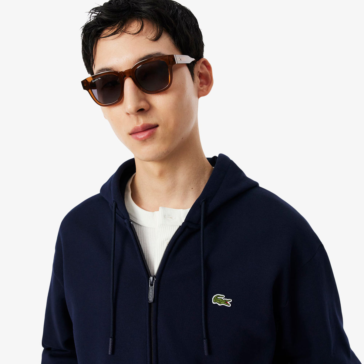 LACOSTE ZIP-HOOD SWEAT