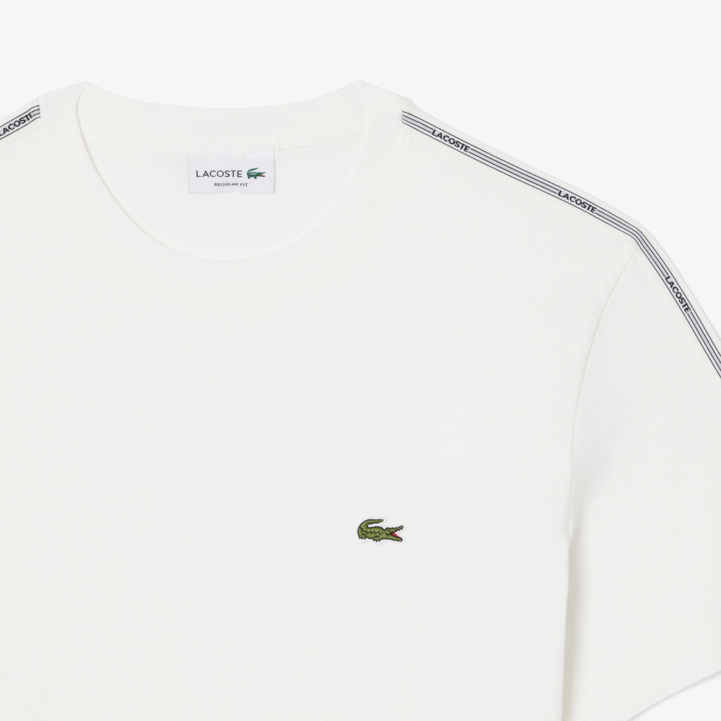 LACOSTE BRANDED STRIPE T-SHIRT