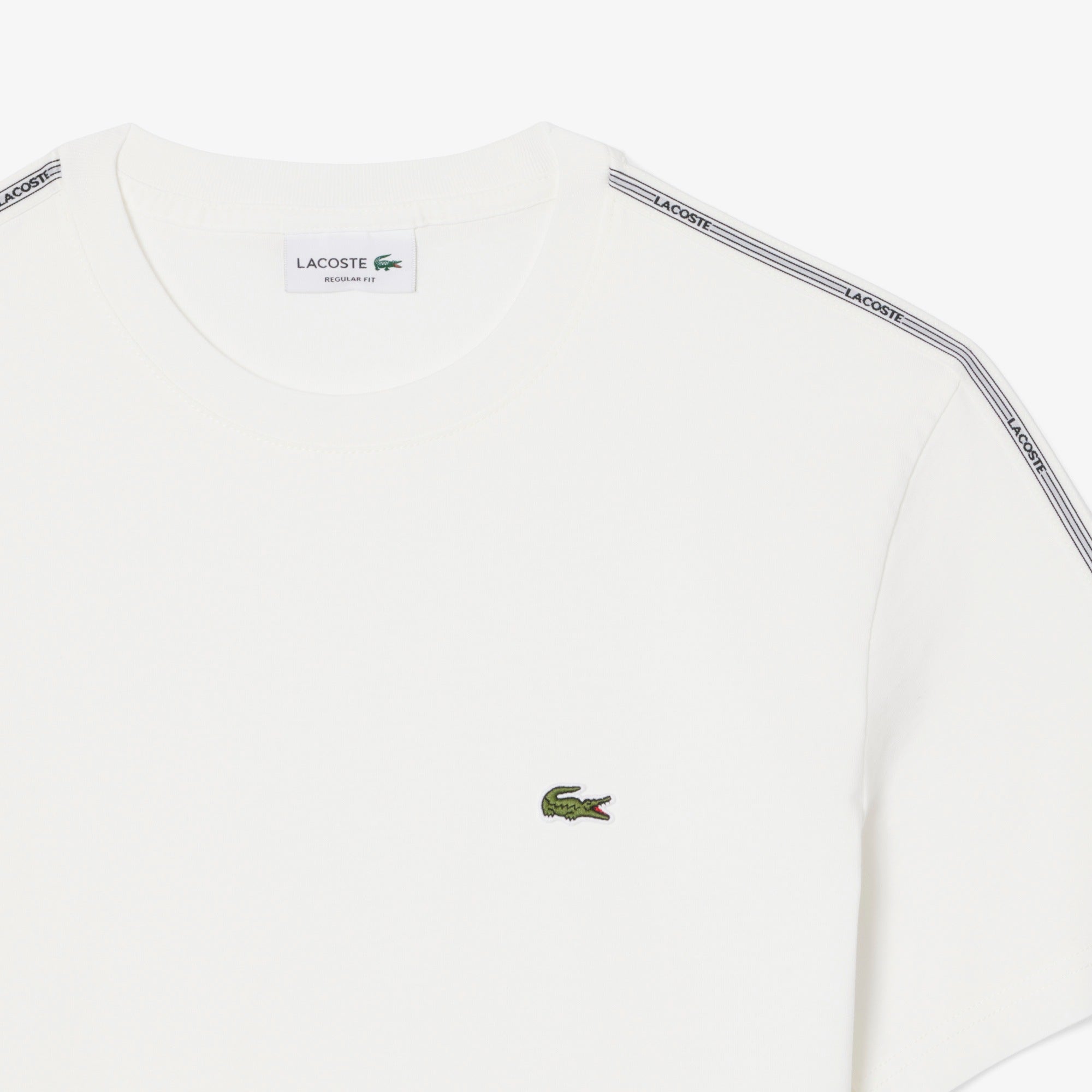 LACOSTE BRANDED STRIPE T-SHIRT