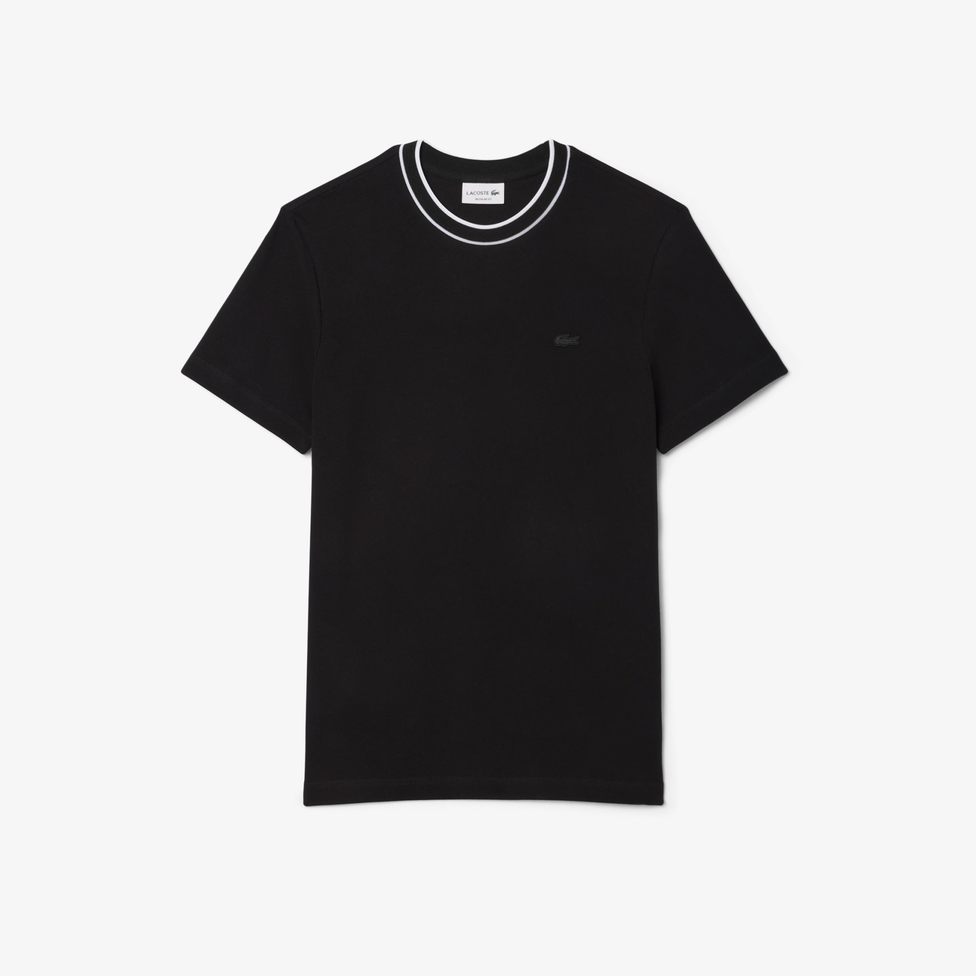 LACOSTE STRIPE COLLAR T-SHIRT