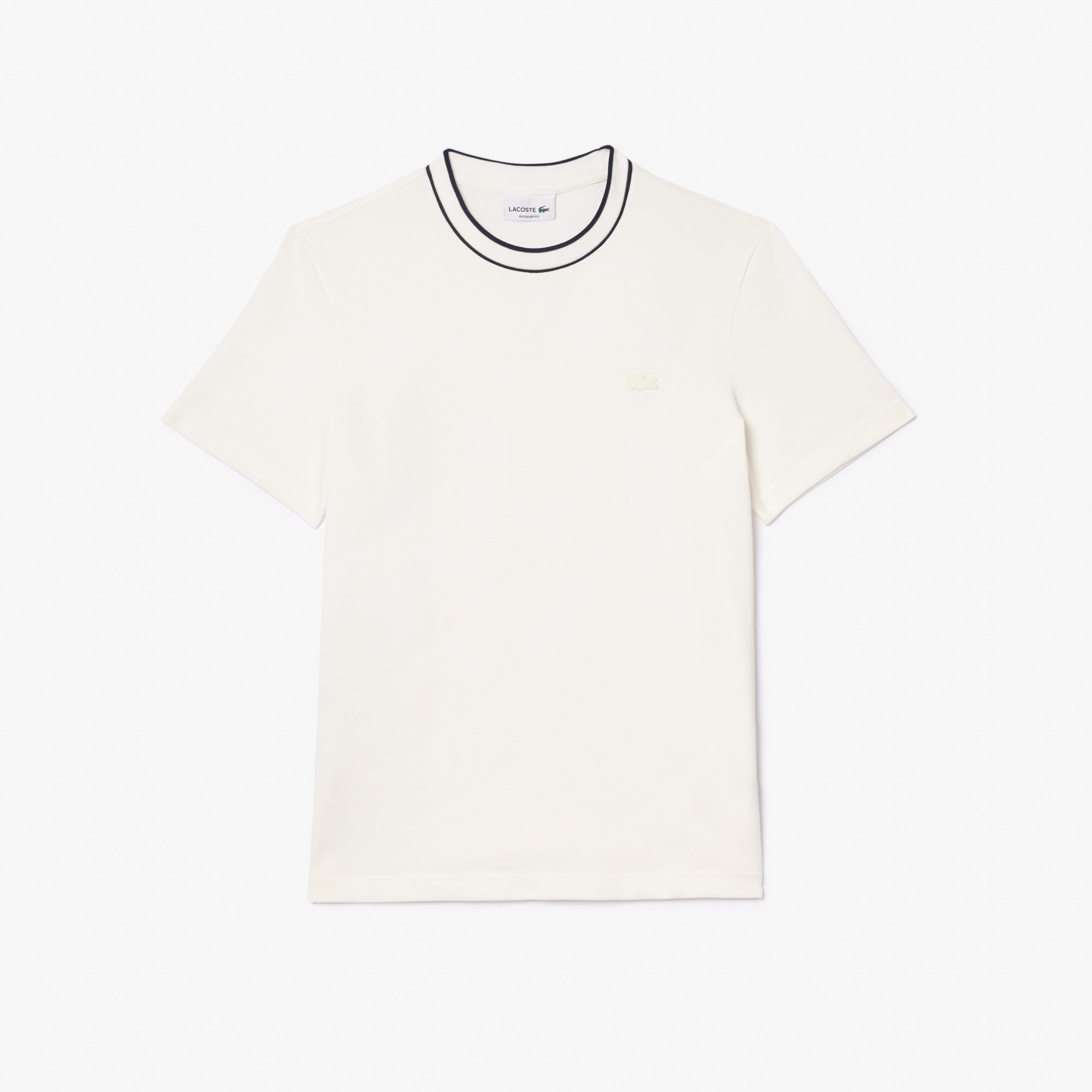 LACOSTE STRIPE COLLAR T-SHIRT