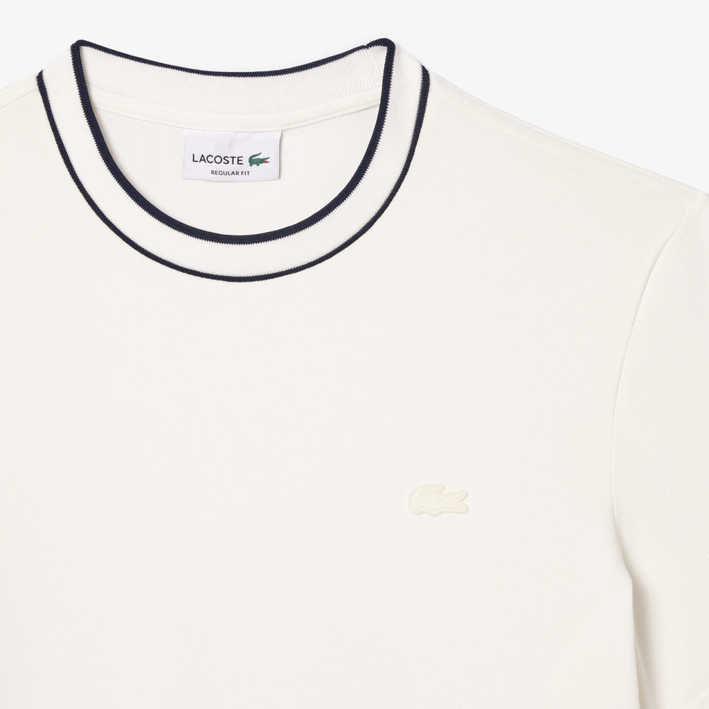 LACOSTE STRIPE COLLAR T-SHIRT
