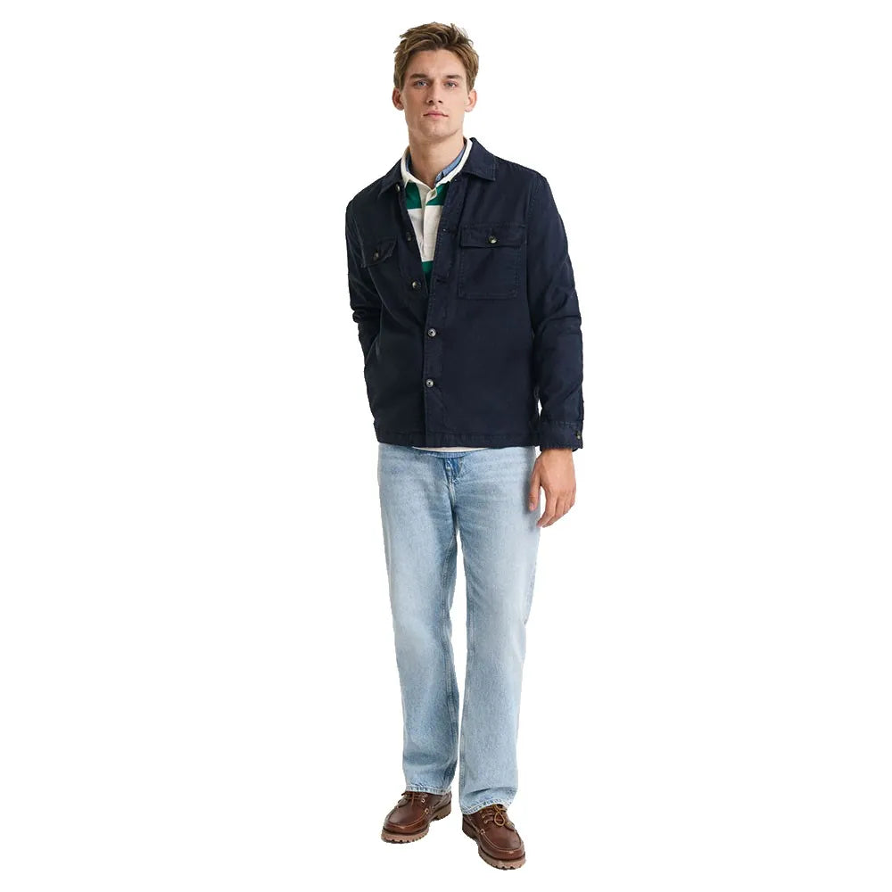 GANT COT/LINEN OVERSHIRT