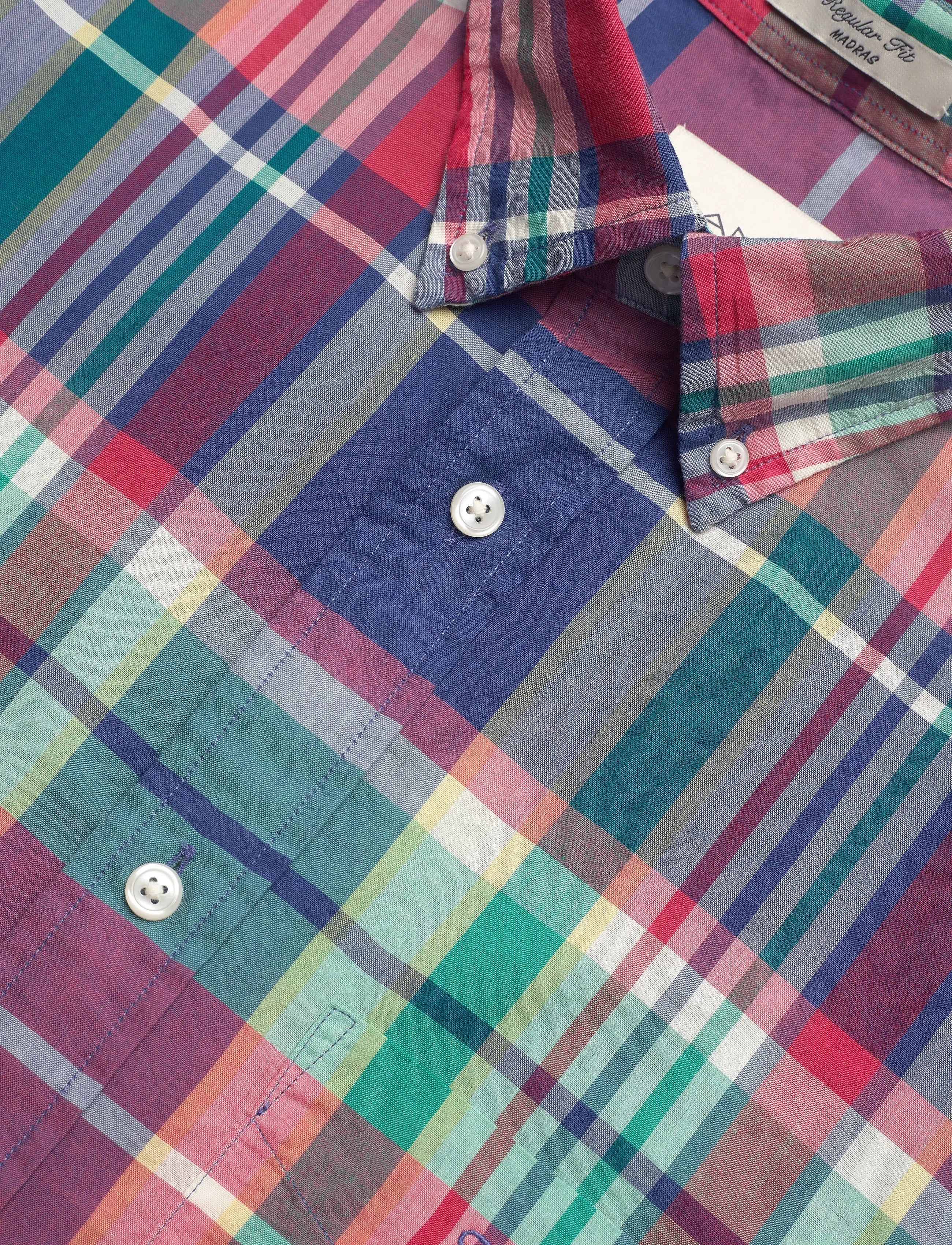 GANT REG MADRAS CHECK SS SHIRT