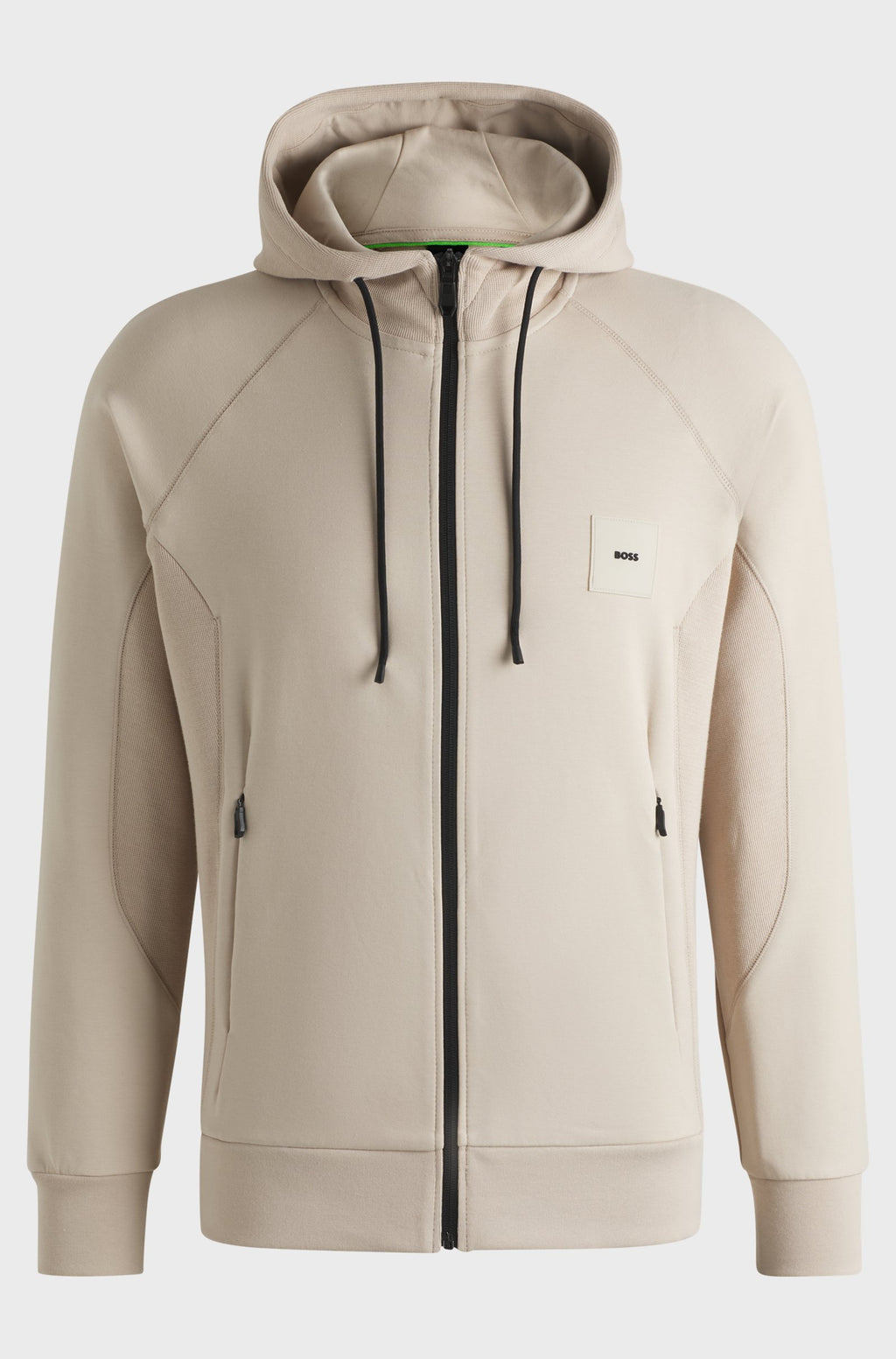 BOSS GREEN SAGGY RIB ZIP HOOD