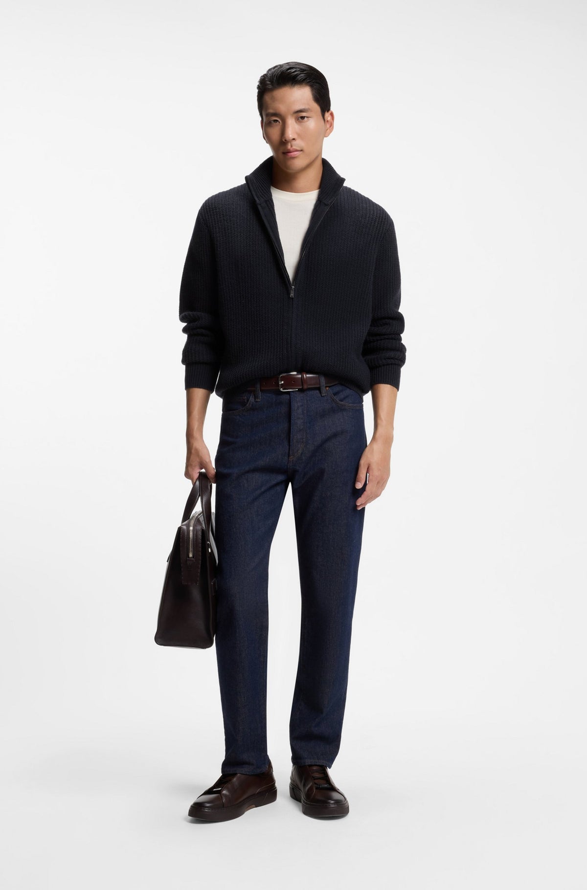 BOSS BLACK FIOCCO KNITTED ZIP