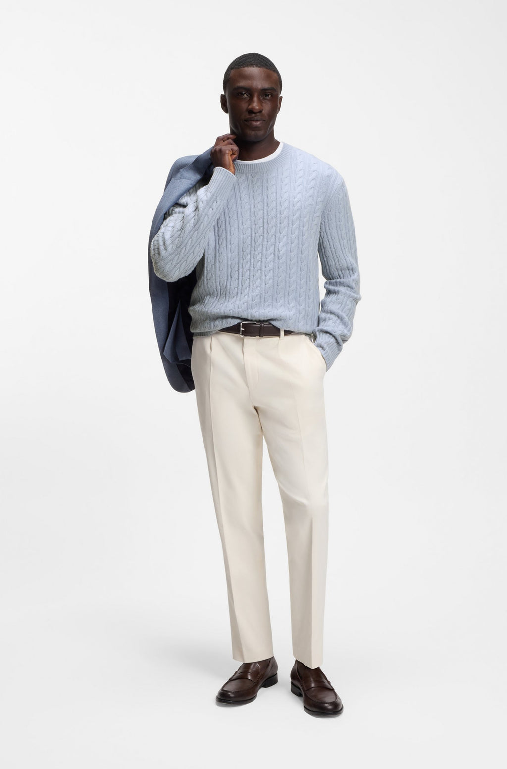 BOSS BLACK FURLAN CABLE KNIT