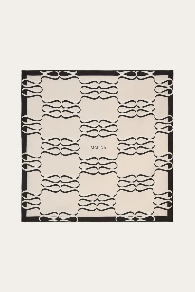 MALINA SILK MONGRAM SCARF