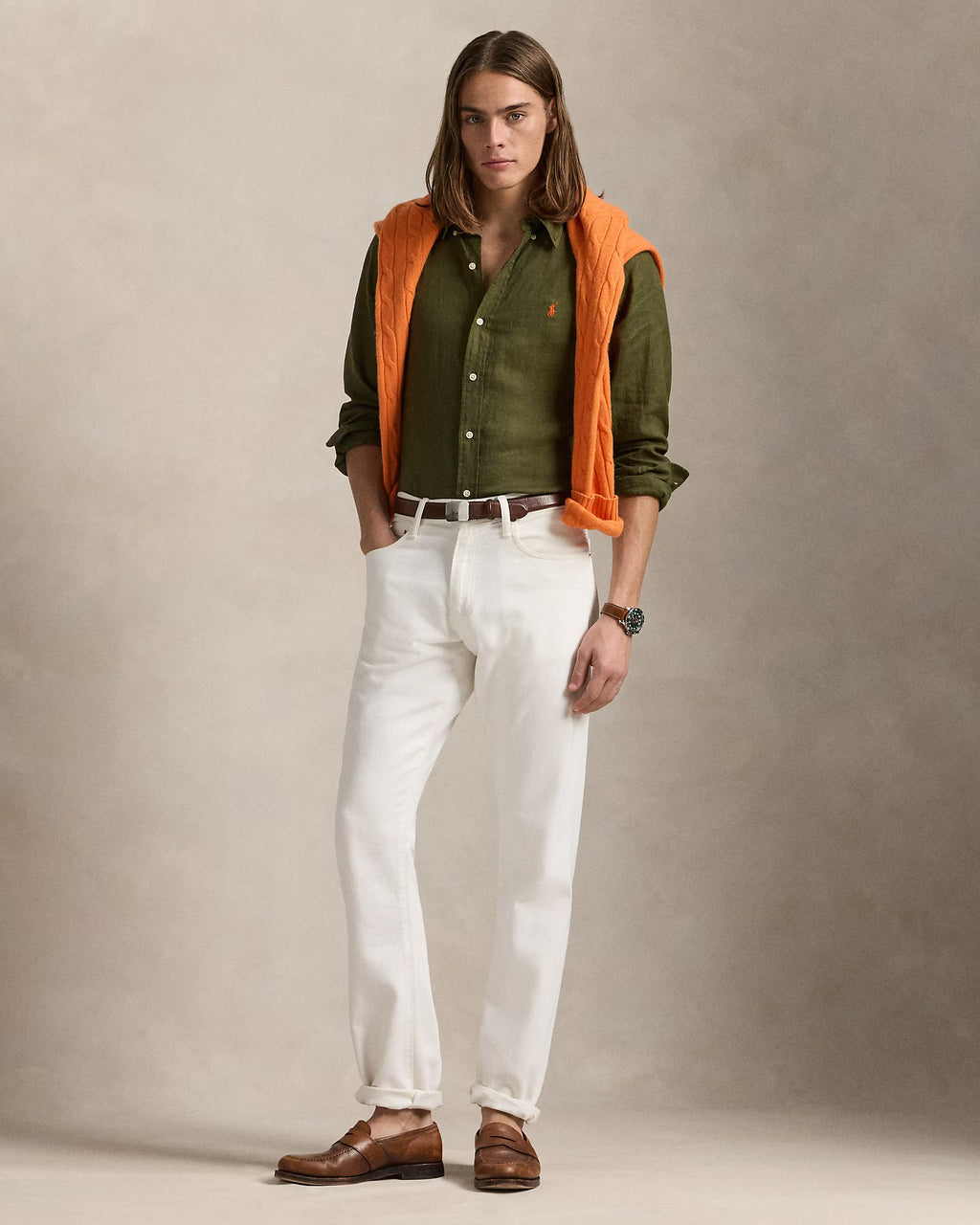 POLO RALPH LAUREN LINEN SHIRT CU