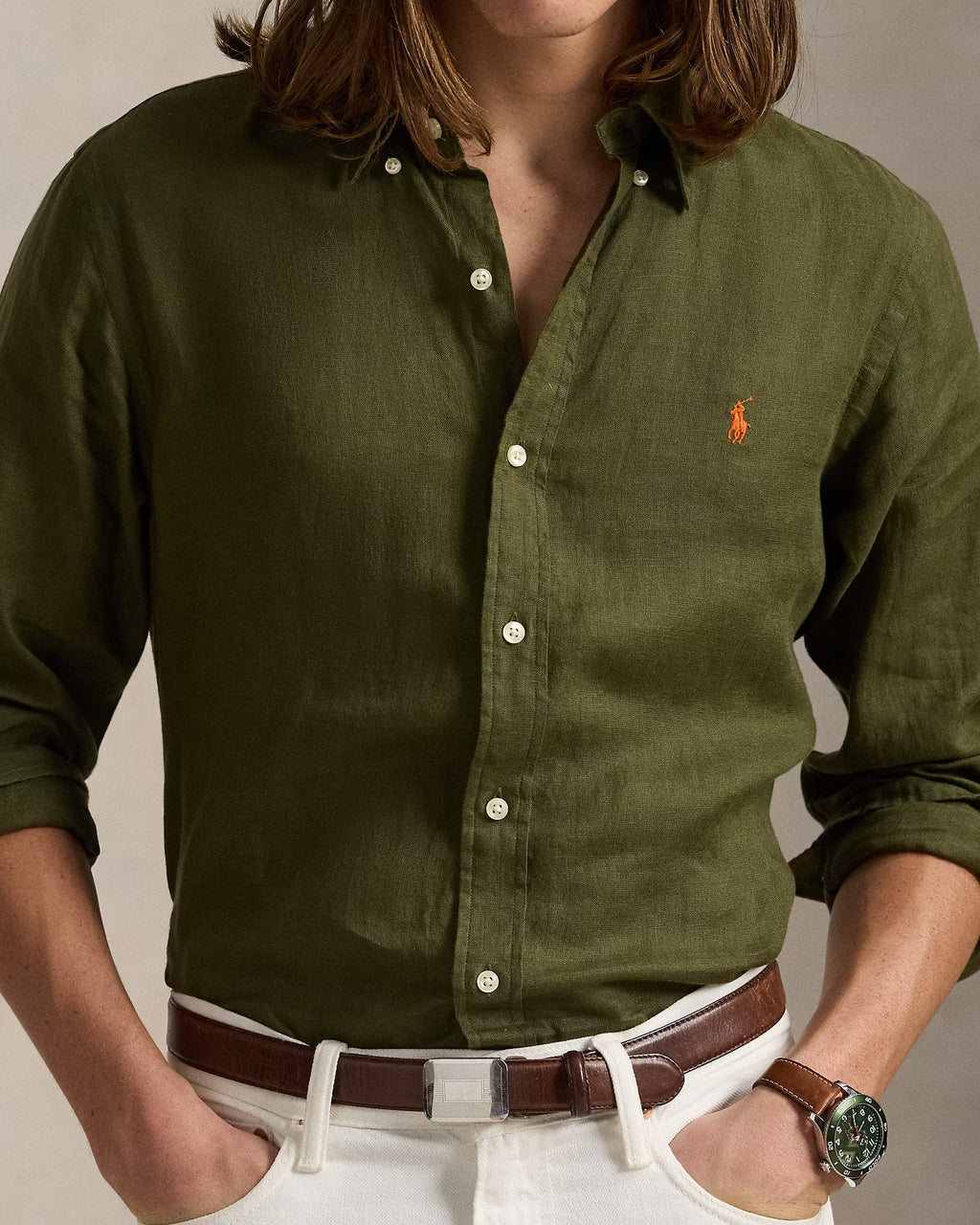 POLO RALPH LAUREN LINEN SHIRT CU
