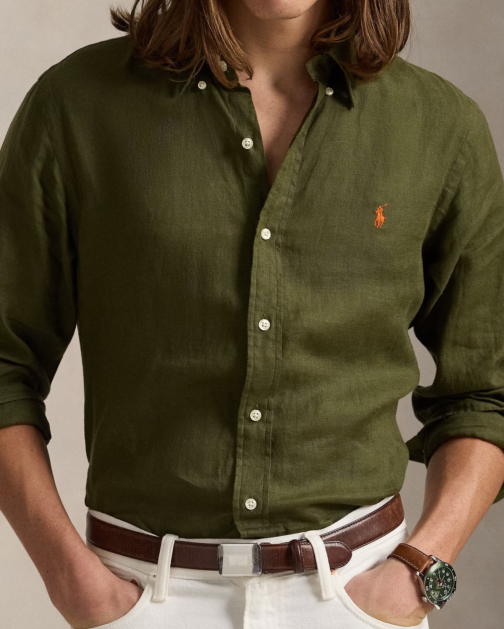 POLO RALPH LAUREN LINEN SHIRT CU