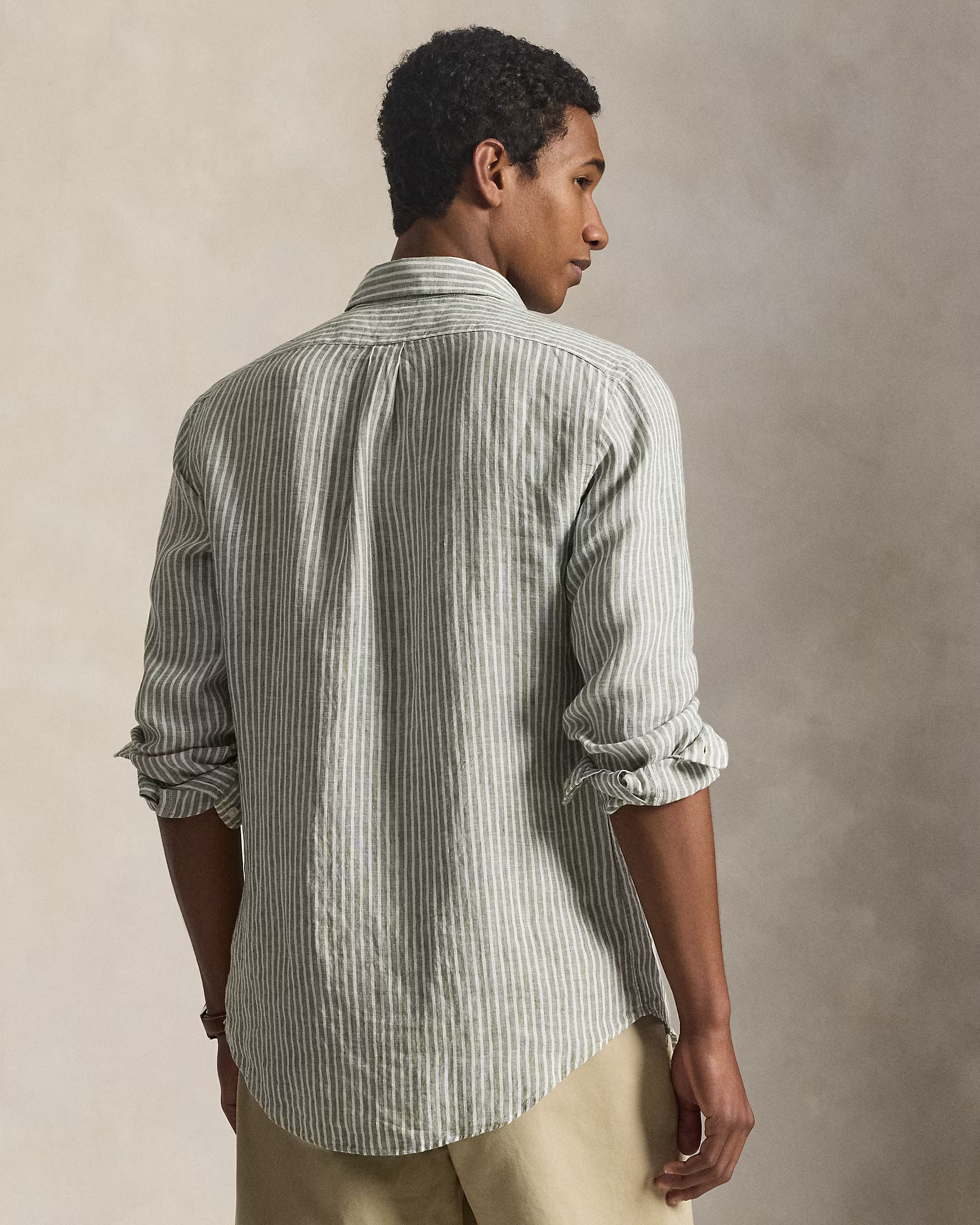 POLO RALPH LAUREN STRIPE LINEN SHIRT CU