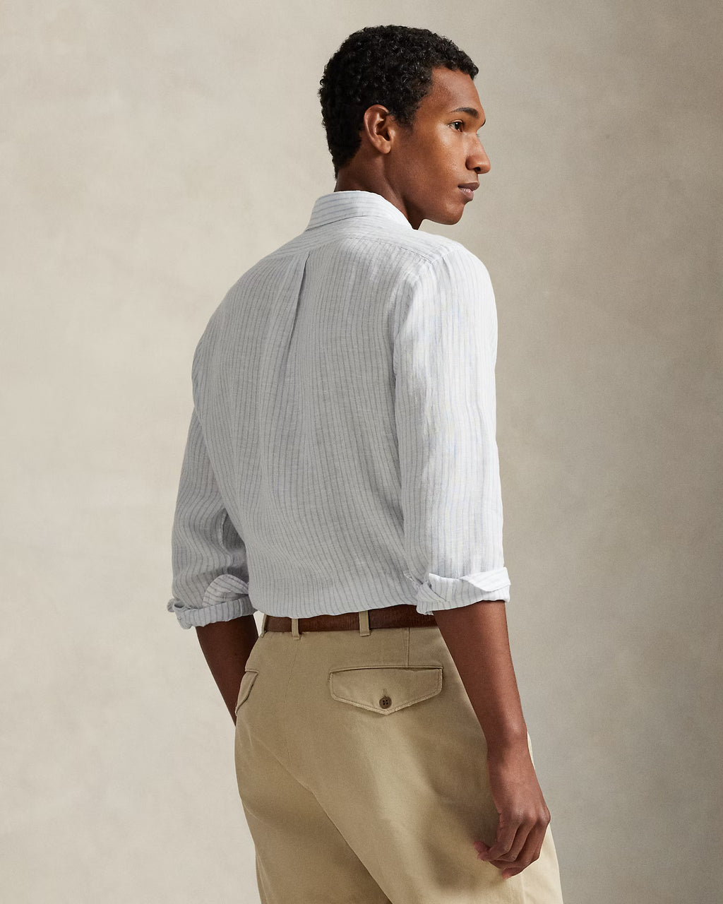 POLO RALPH LAUREN STRIPE LINEN SHIRT CU