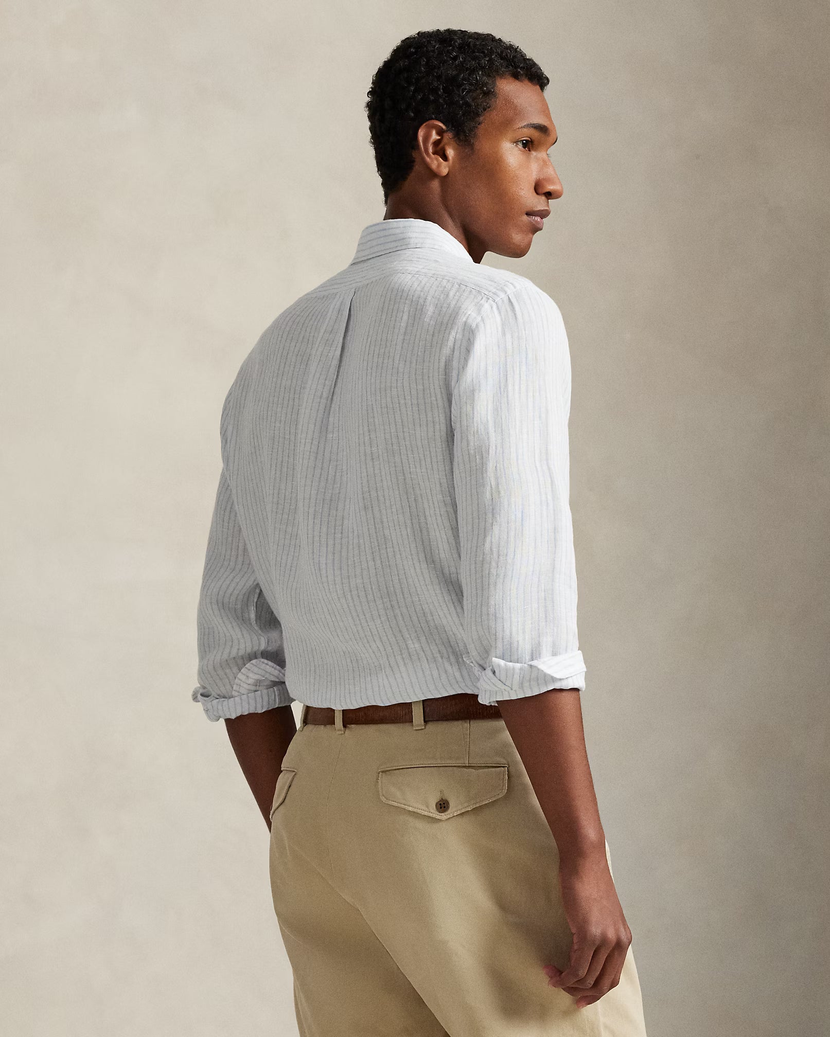 POLO RALPH LAUREN STRIPE LINEN SHIRT CU