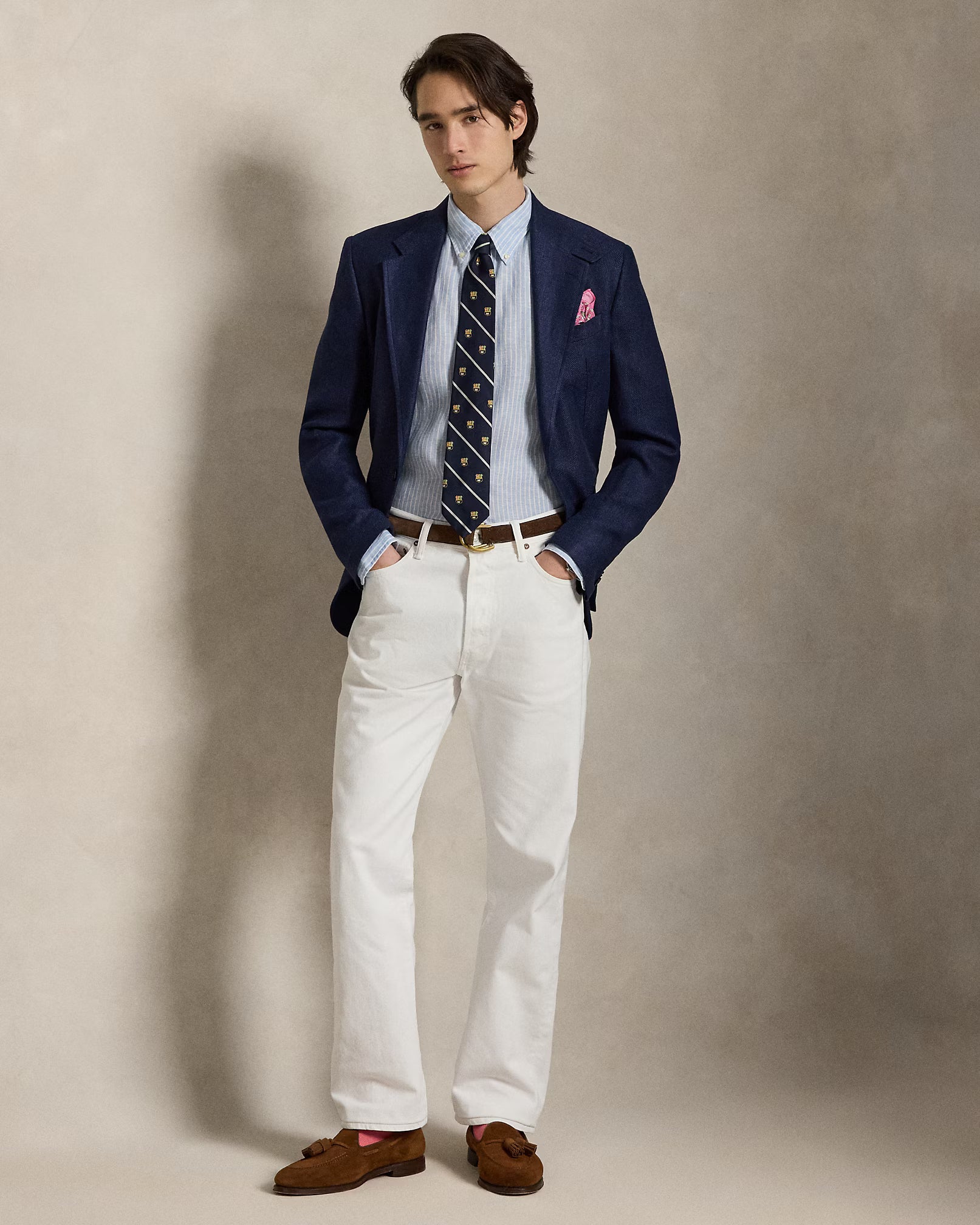 POLO RALPH LAUREN STRIPE LINEN SHIRT CU