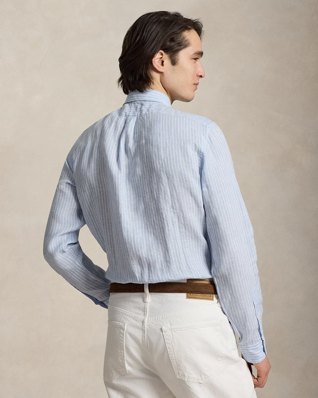 POLO RALPH LAUREN STRIPE LINEN SHIRT CU