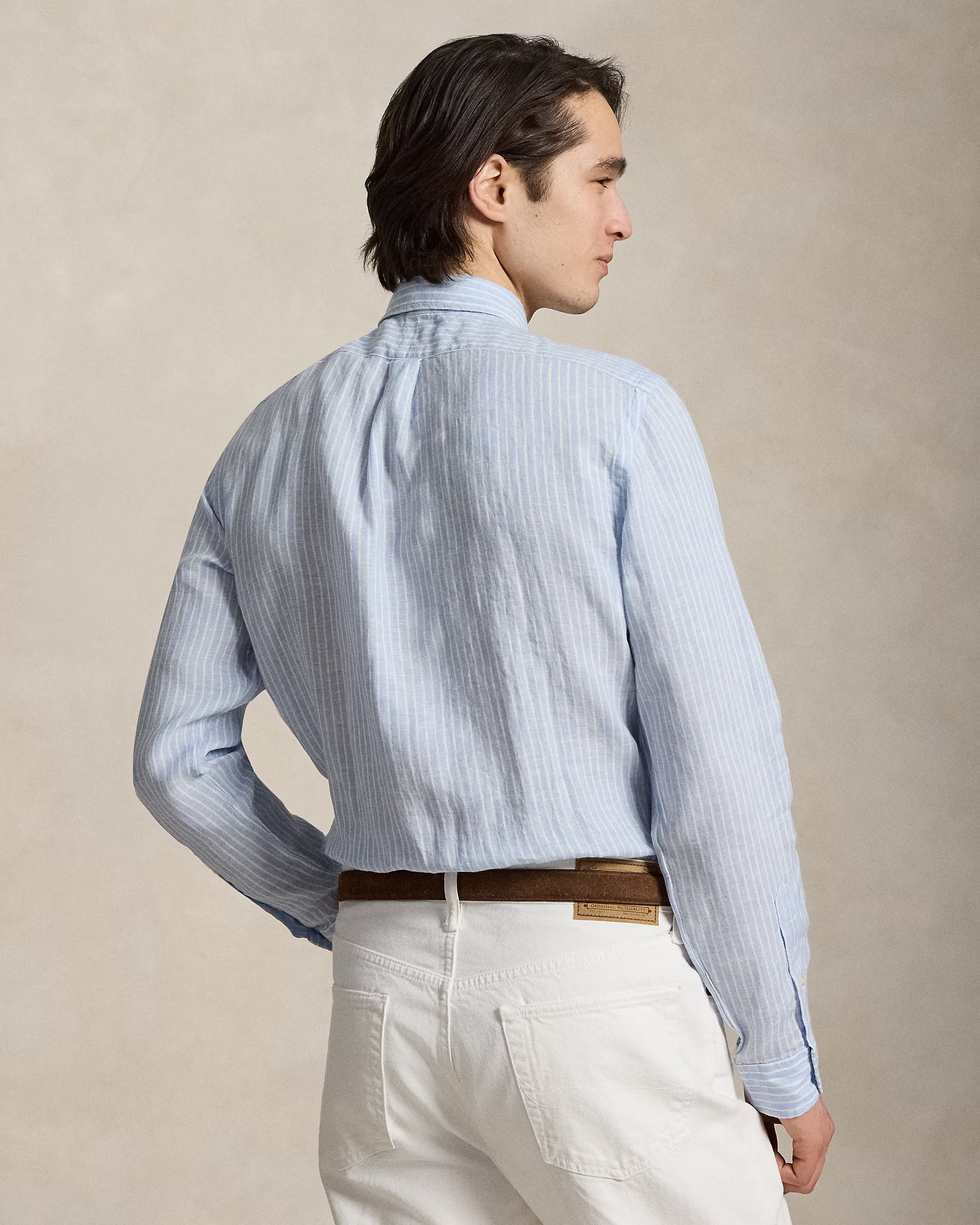 POLO RALPH LAUREN STRIPE LINEN SHIRT CU