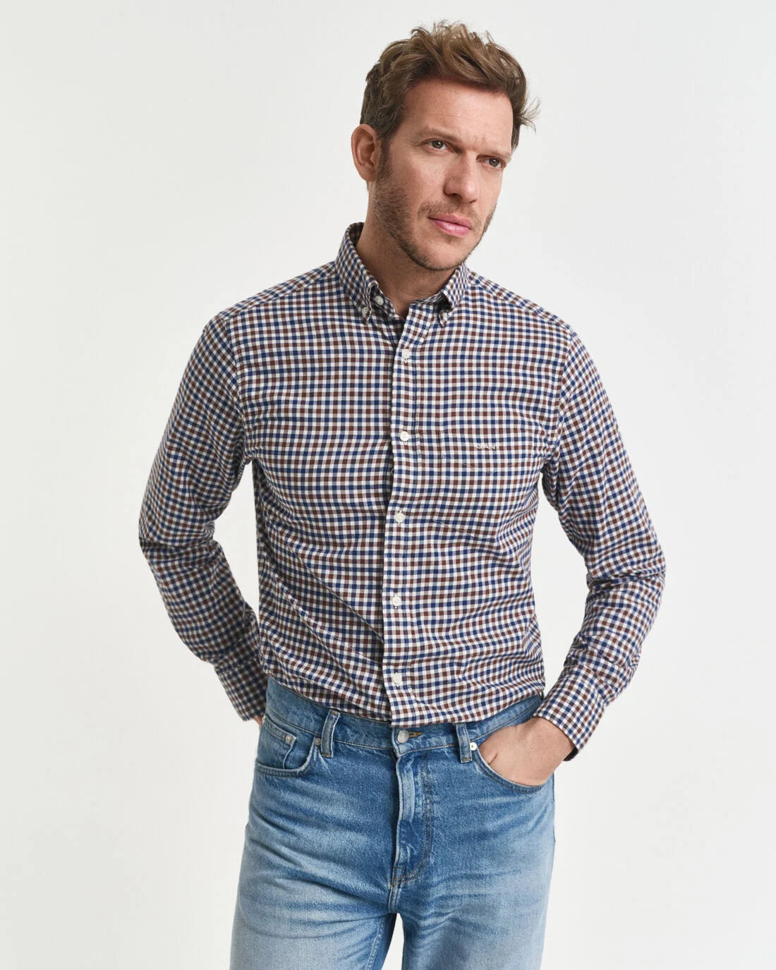 GANT REG TWILL GINGHAM SHIRT