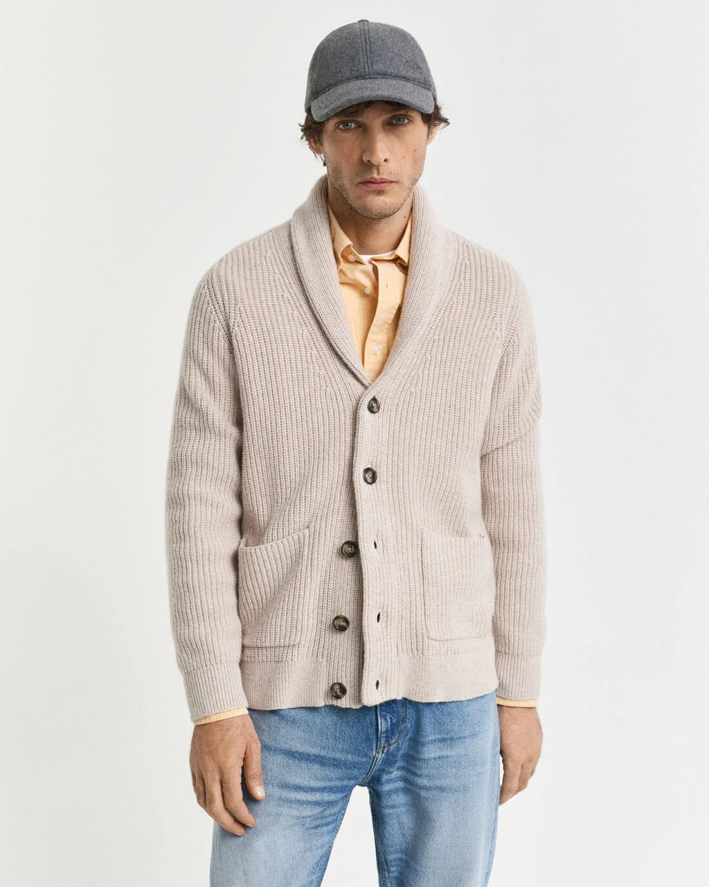GANT SHAWL COLLAR CARDIGAN