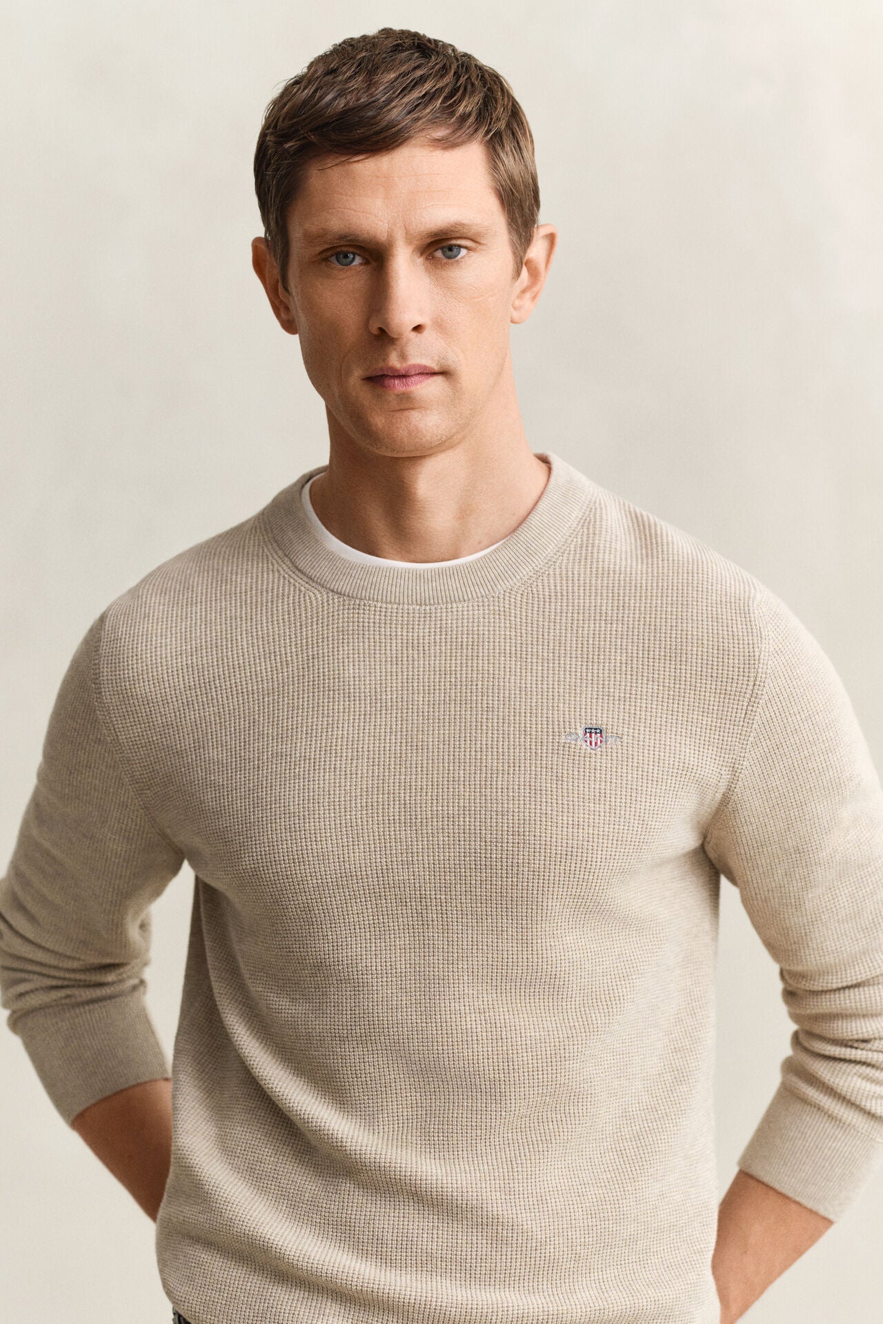 GANT TEXTURED C-NECK