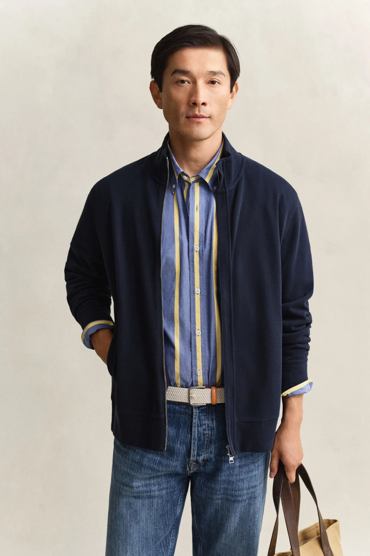 GANT LIGHT SACKER RIB FULL-ZIP
