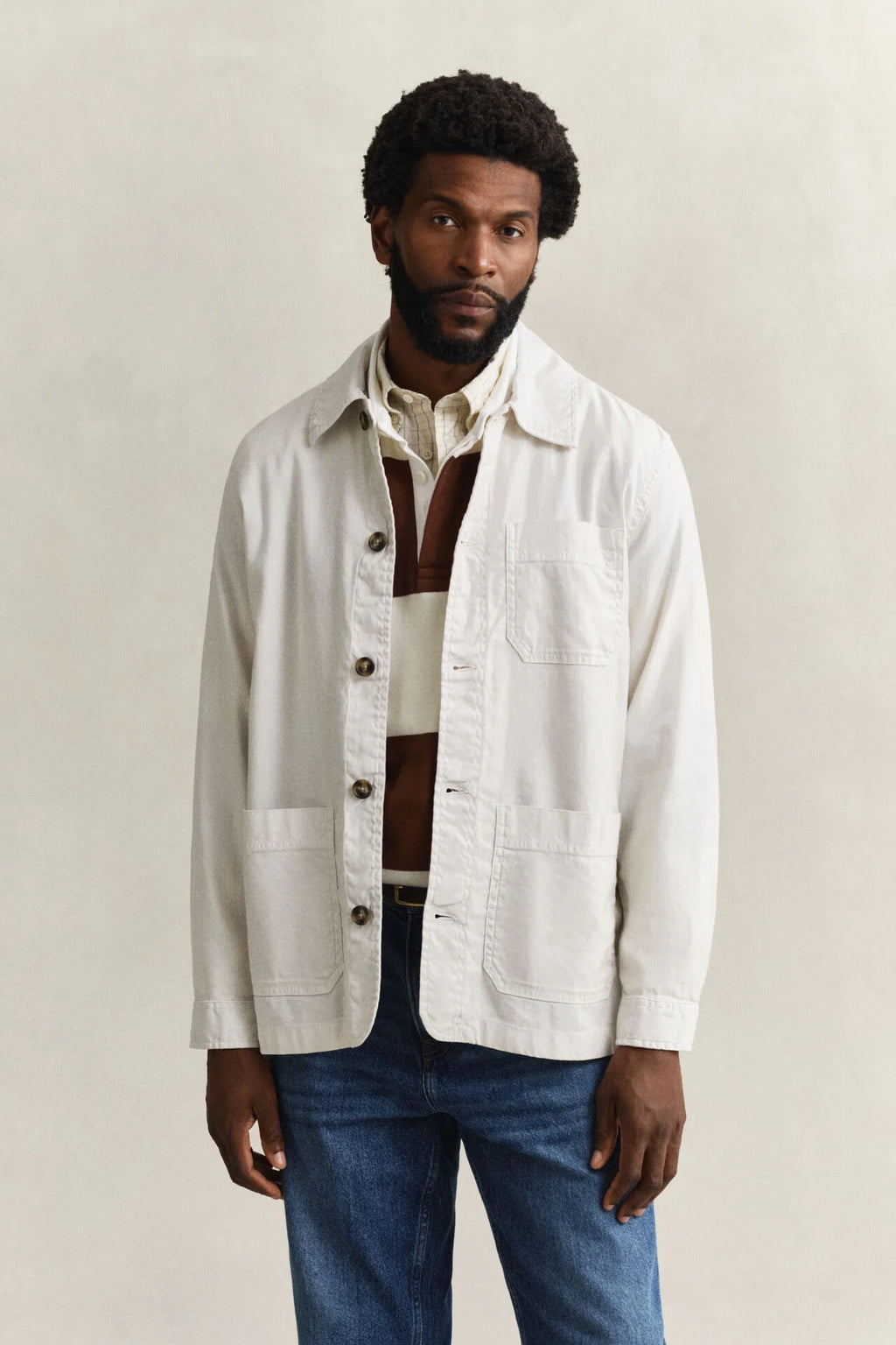 GANT REG COT/LINEN OVERSHIRT