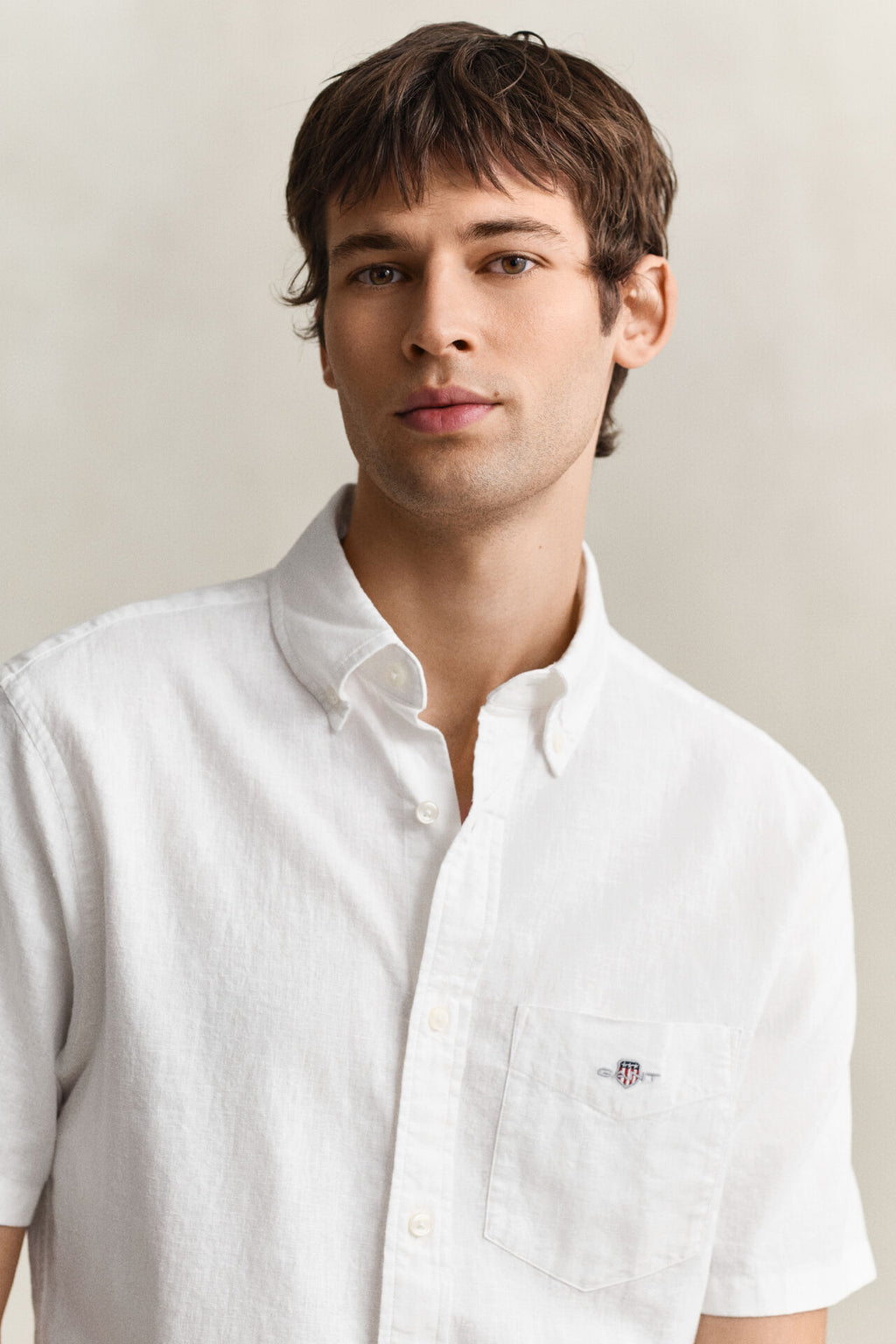 GANT REG COT/LIN SS SHIRT