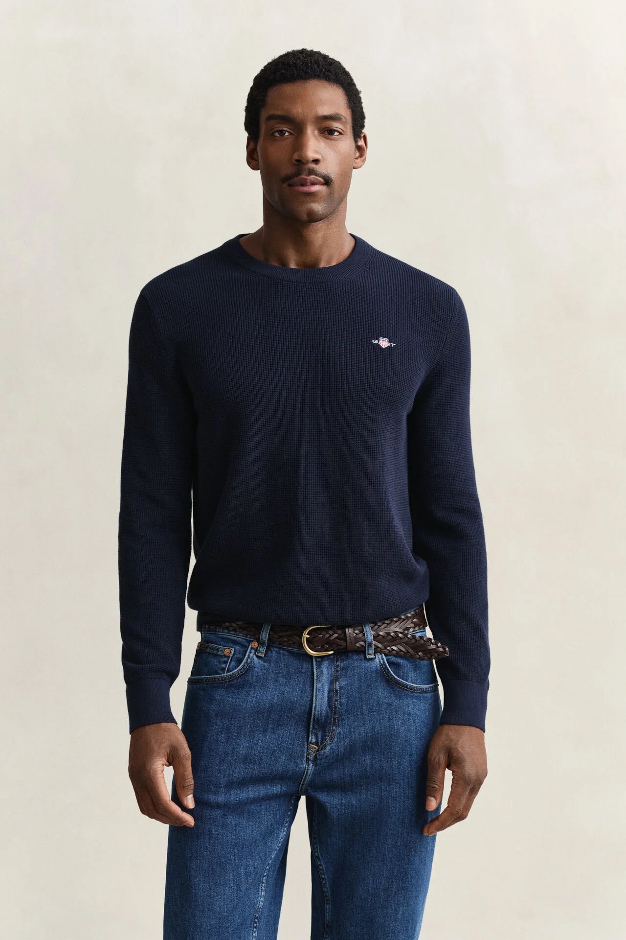 GANT TEXTURED C-NECK