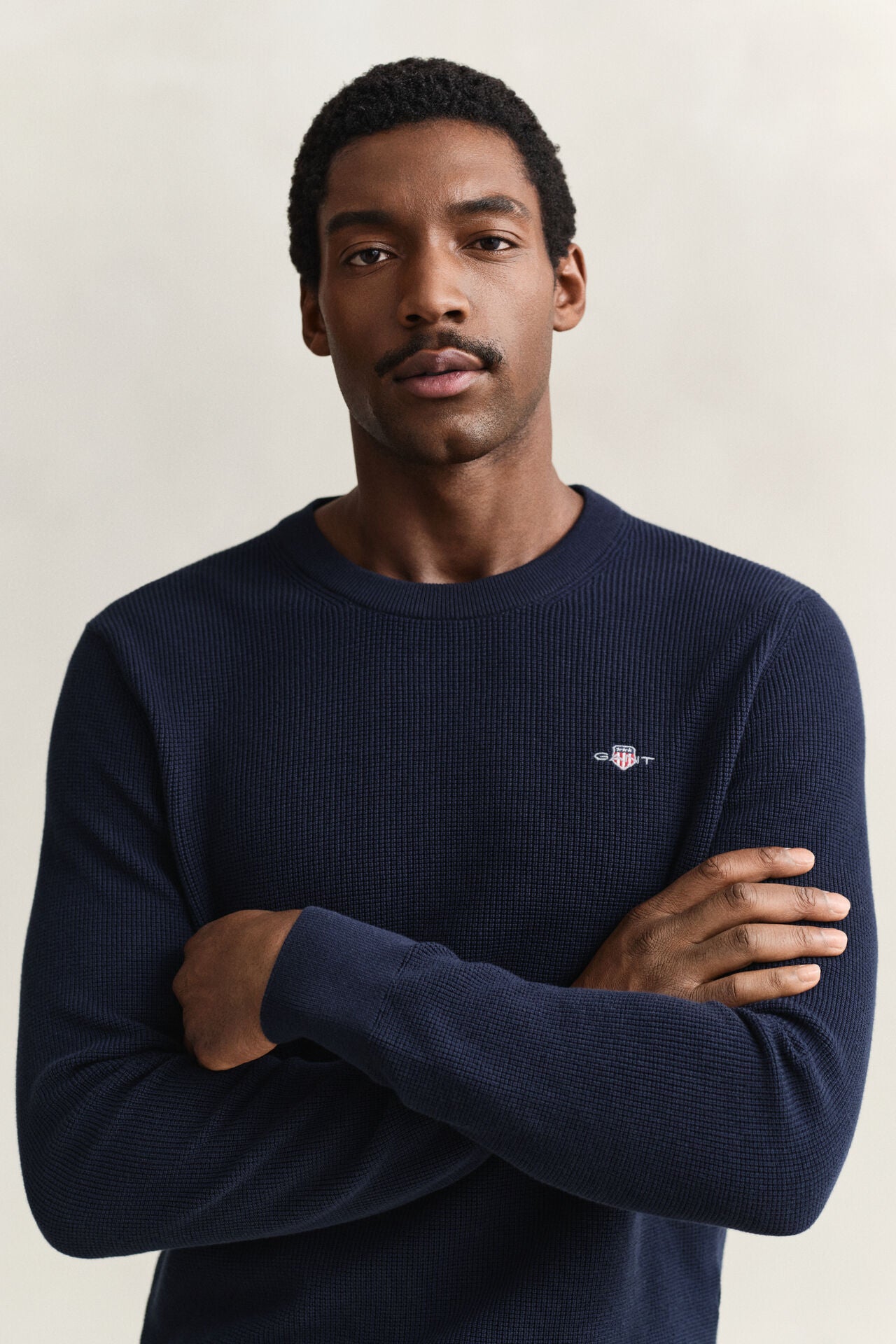 GANT TEXTURED C-NECK
