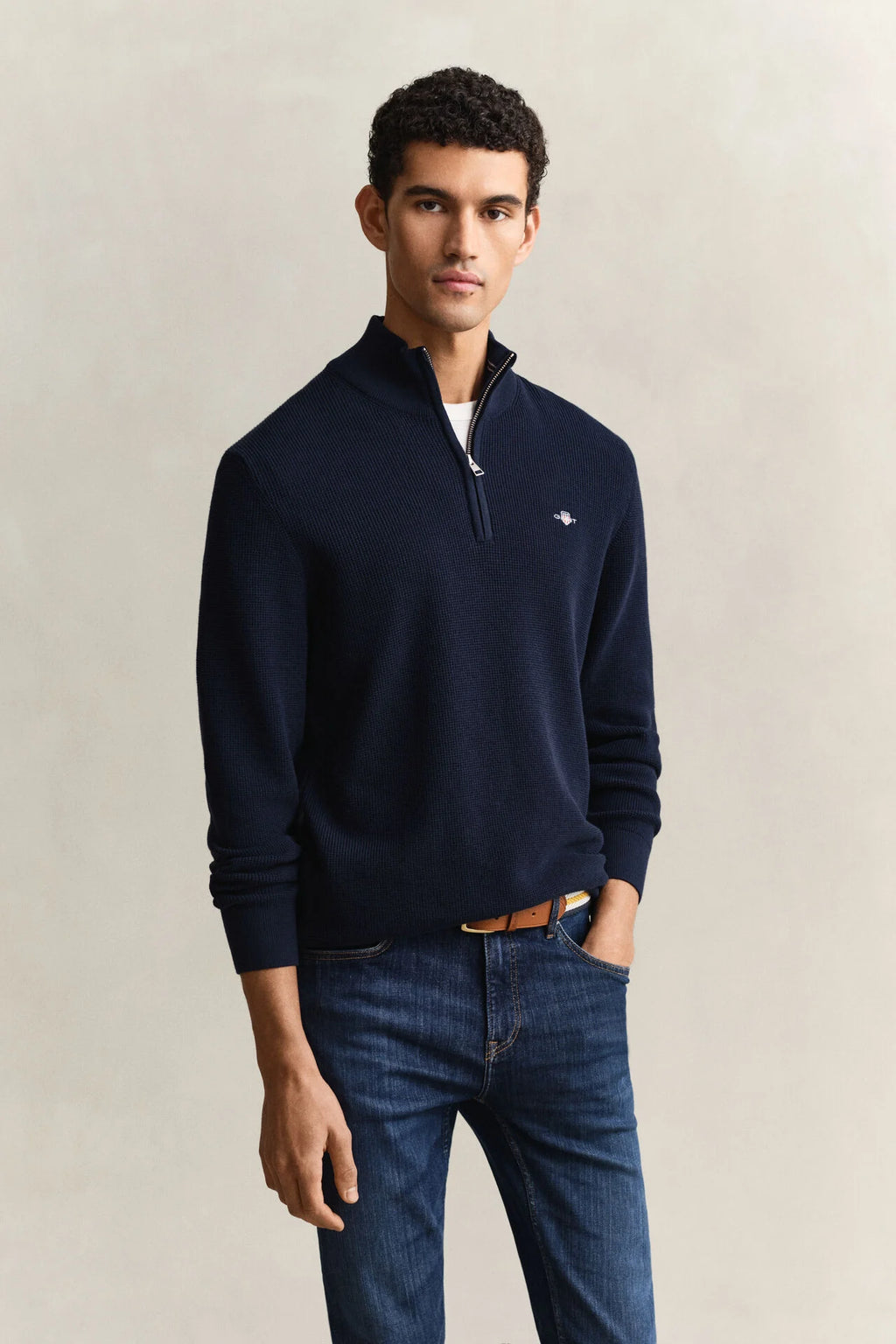 GANT TEXTURED HALF-ZIP
