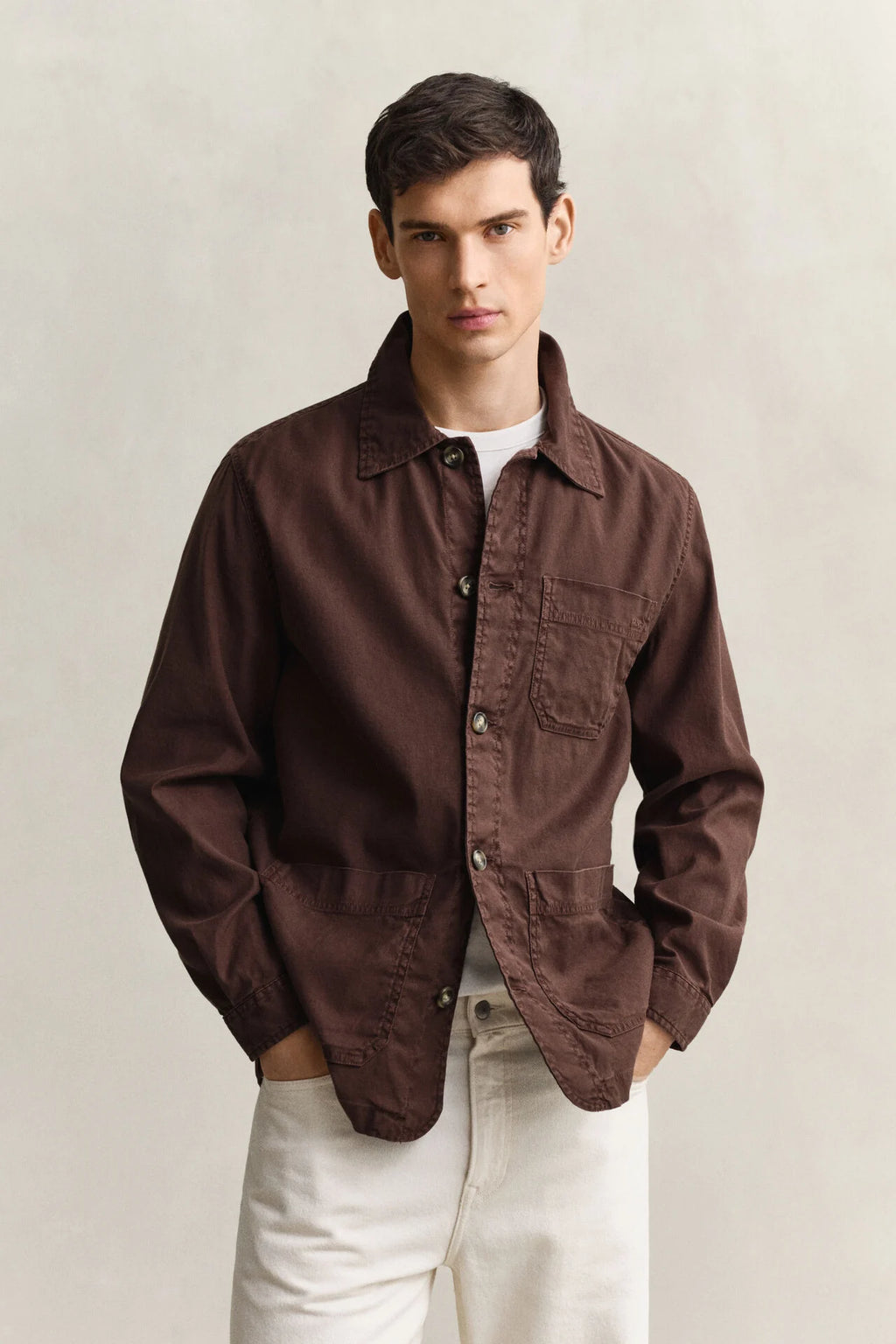 GANT REG COT/LINEN OVERSHIRT