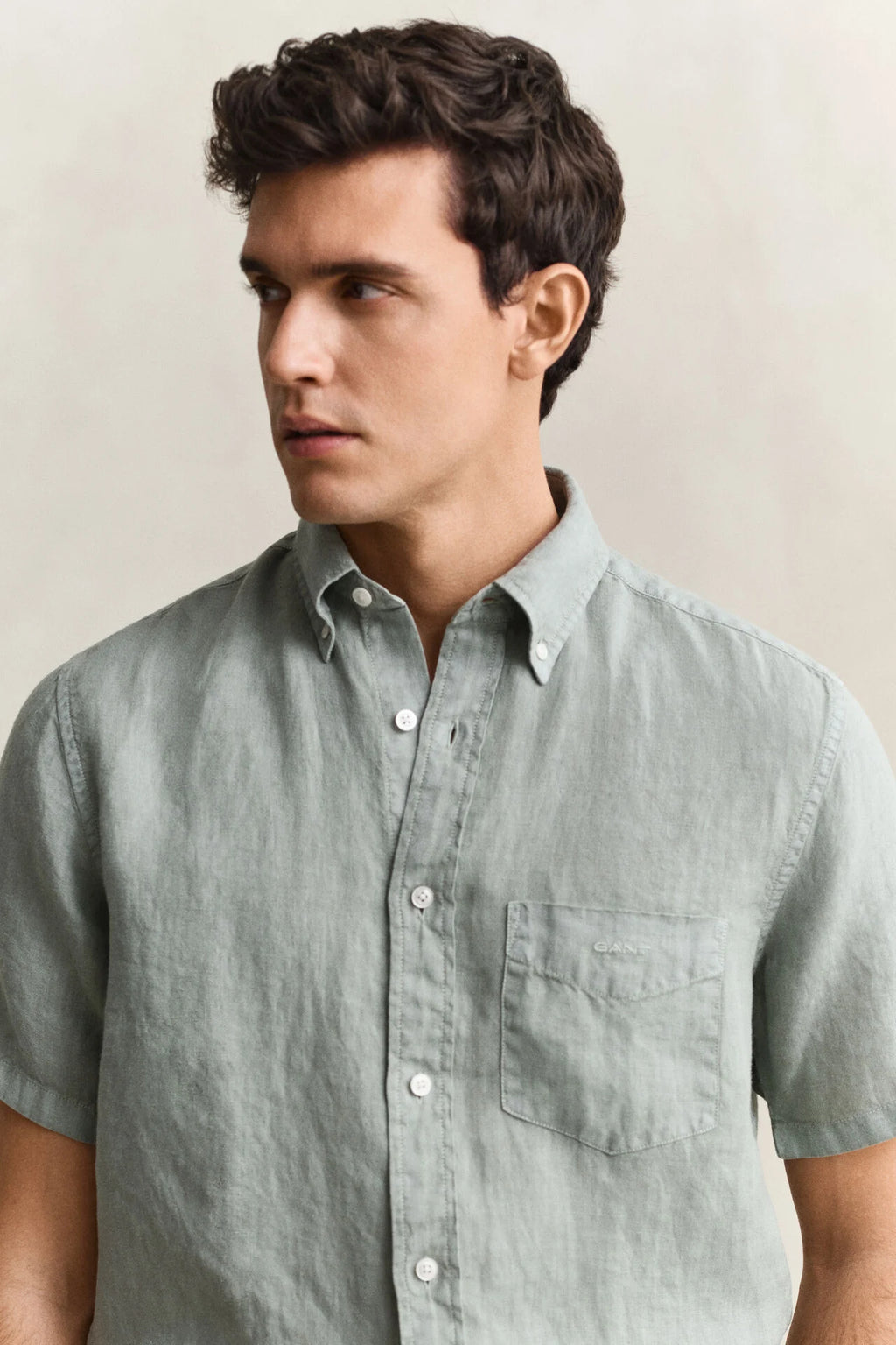 GANT REG DYED LINEN SS SHIRT